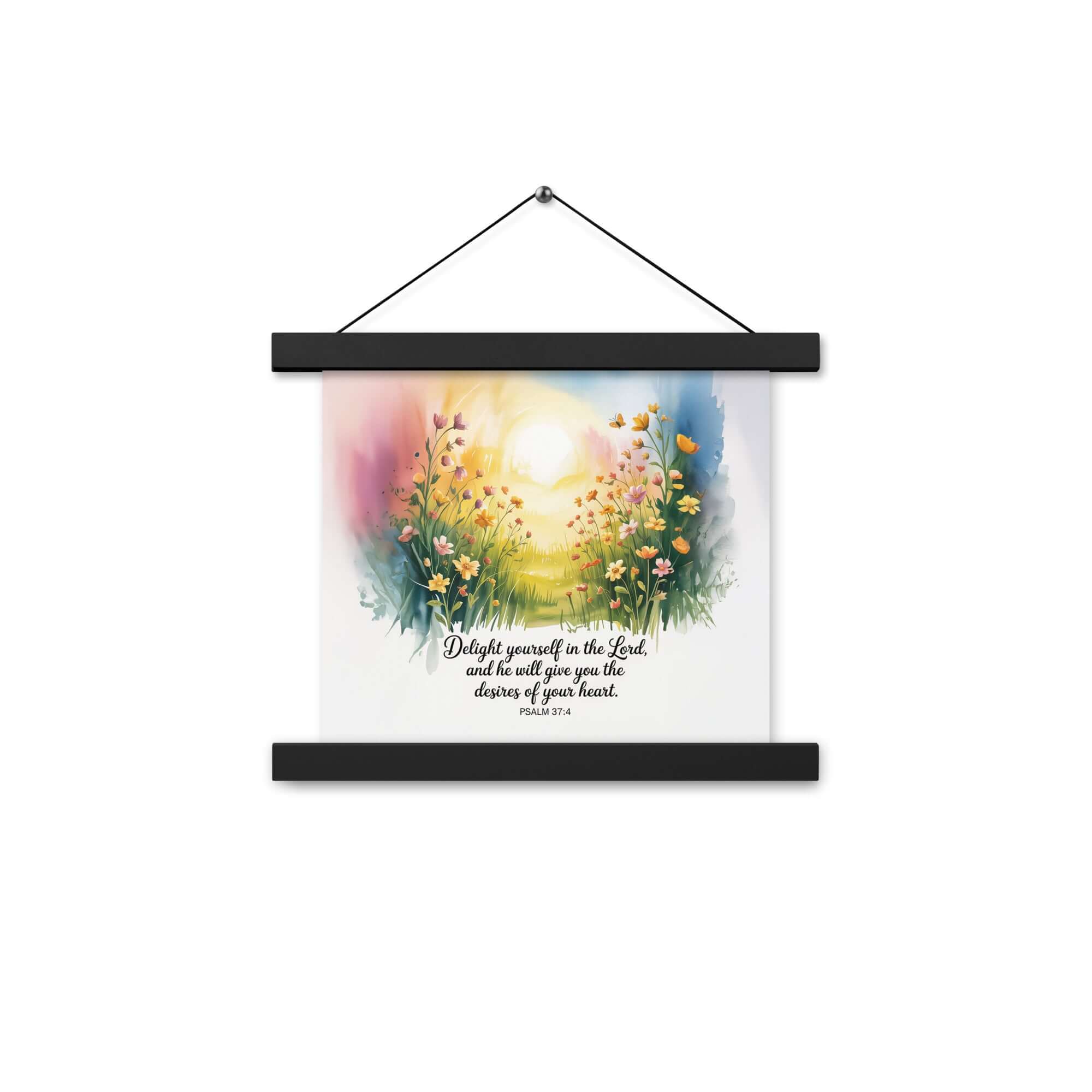 Psalm 37:4 Bible Verse, will give Enhanced Matte Paper Poster With Hanger