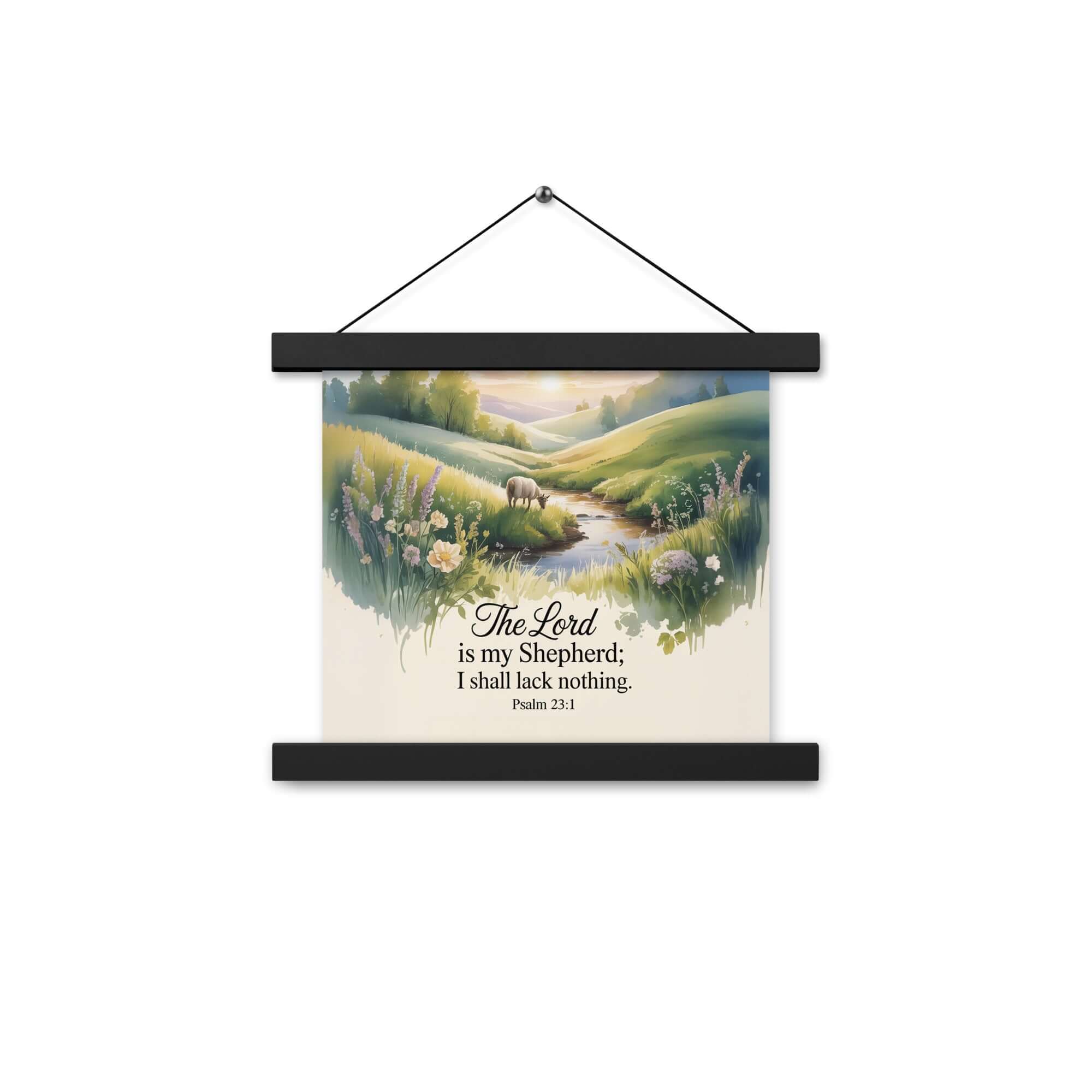 Psalm 23:1 Bible Verse, Lord Enhanced Matte Paper Poster With Hanger
