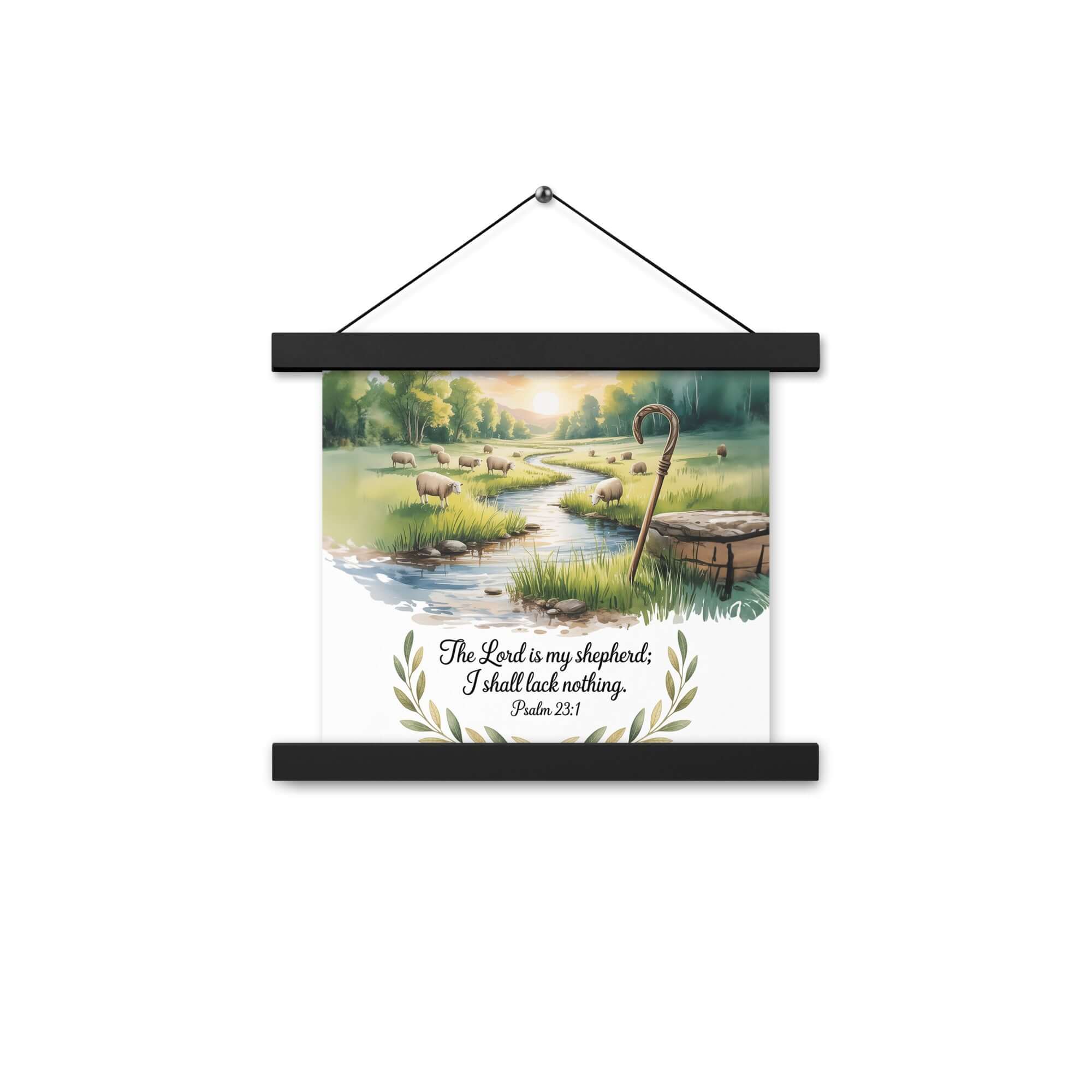Psalm 23:1 Bible Verse, is my Enhanced Matte Paper Poster With Hanger