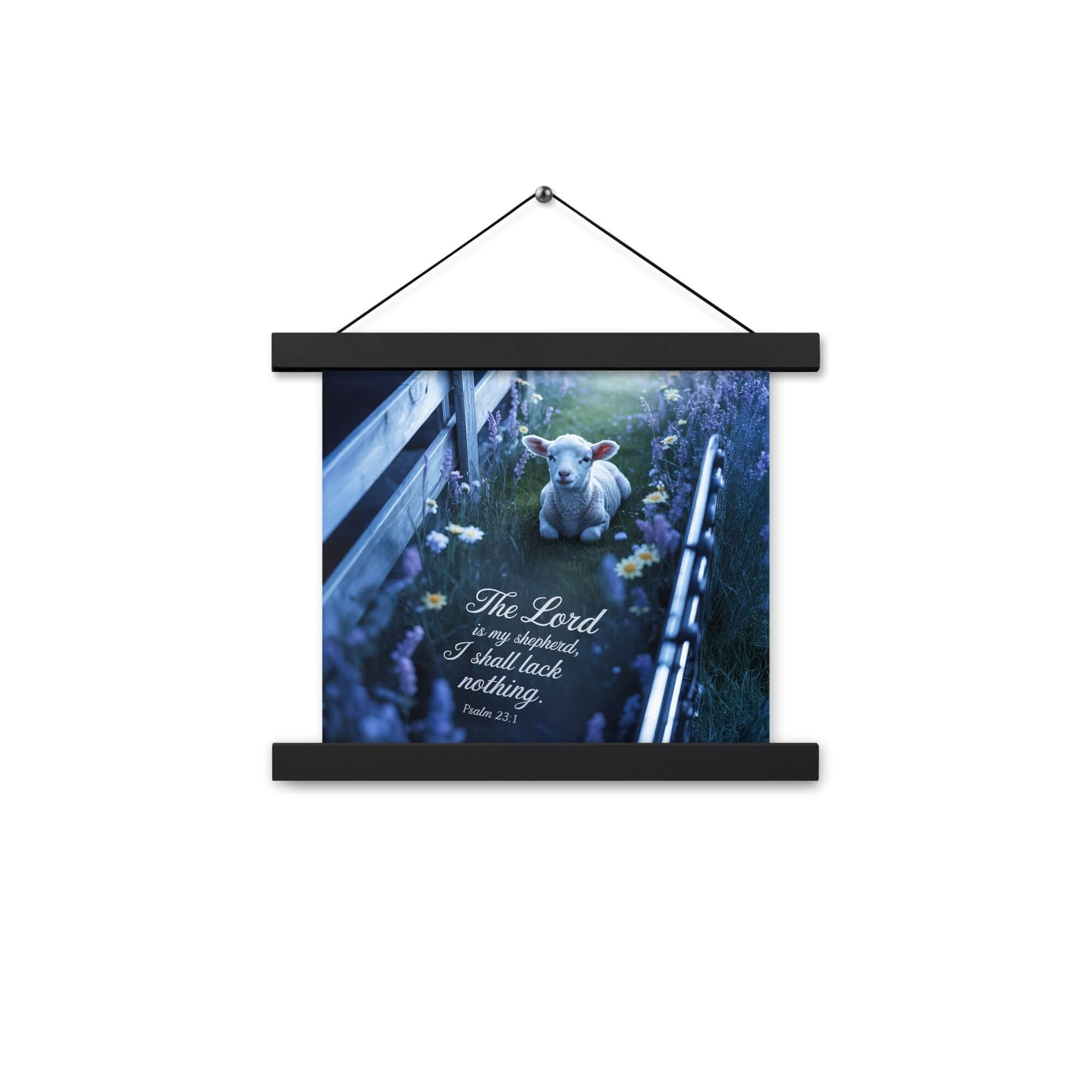 Psalm 23:1 Bible Verse, Shepherd Enhanced Matte Paper Poster With Hanger