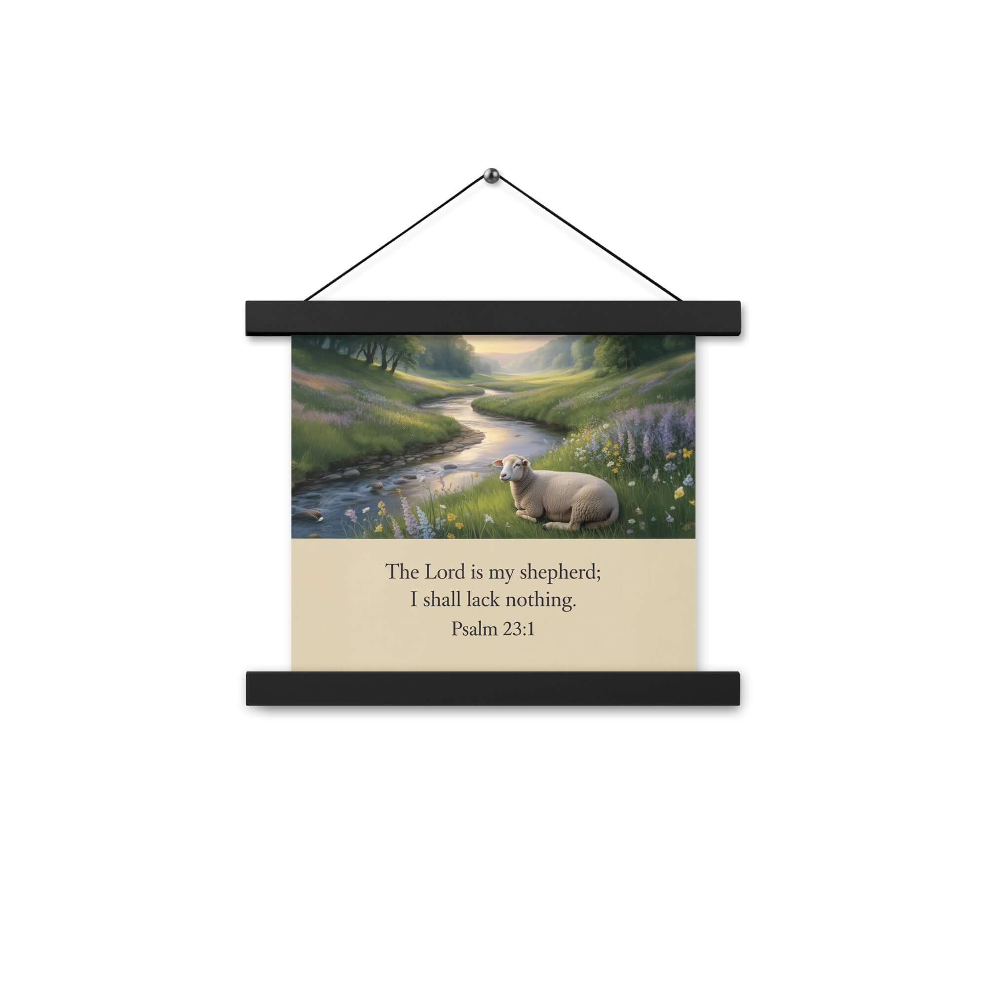 Psalm 23:1 Bible Verse, I shall Enhanced Matte Paper Poster With Hanger