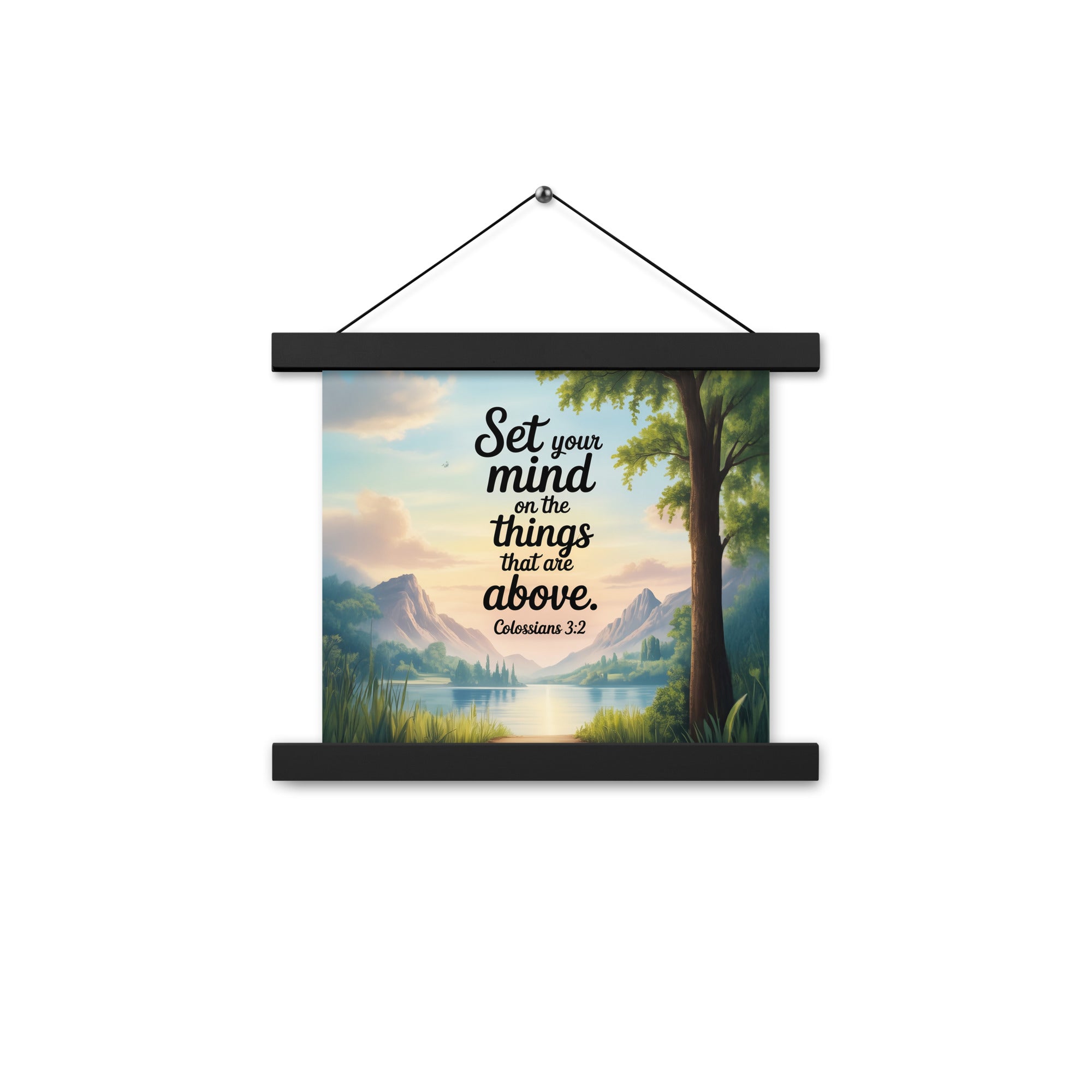 Colossians 3:2 Bible Verse Set Enhanced Matte Paper Poster With Hanger