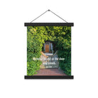 Revelation 3:20 Bible Verse, Garden Doorway Enhanced Matte Paper Poster With Hanger Wall Art