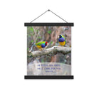 Matthew 6:26 Gouldian Finches, He'll Care for You Enhanced Matte Paper Poster With Hanger Wall Art