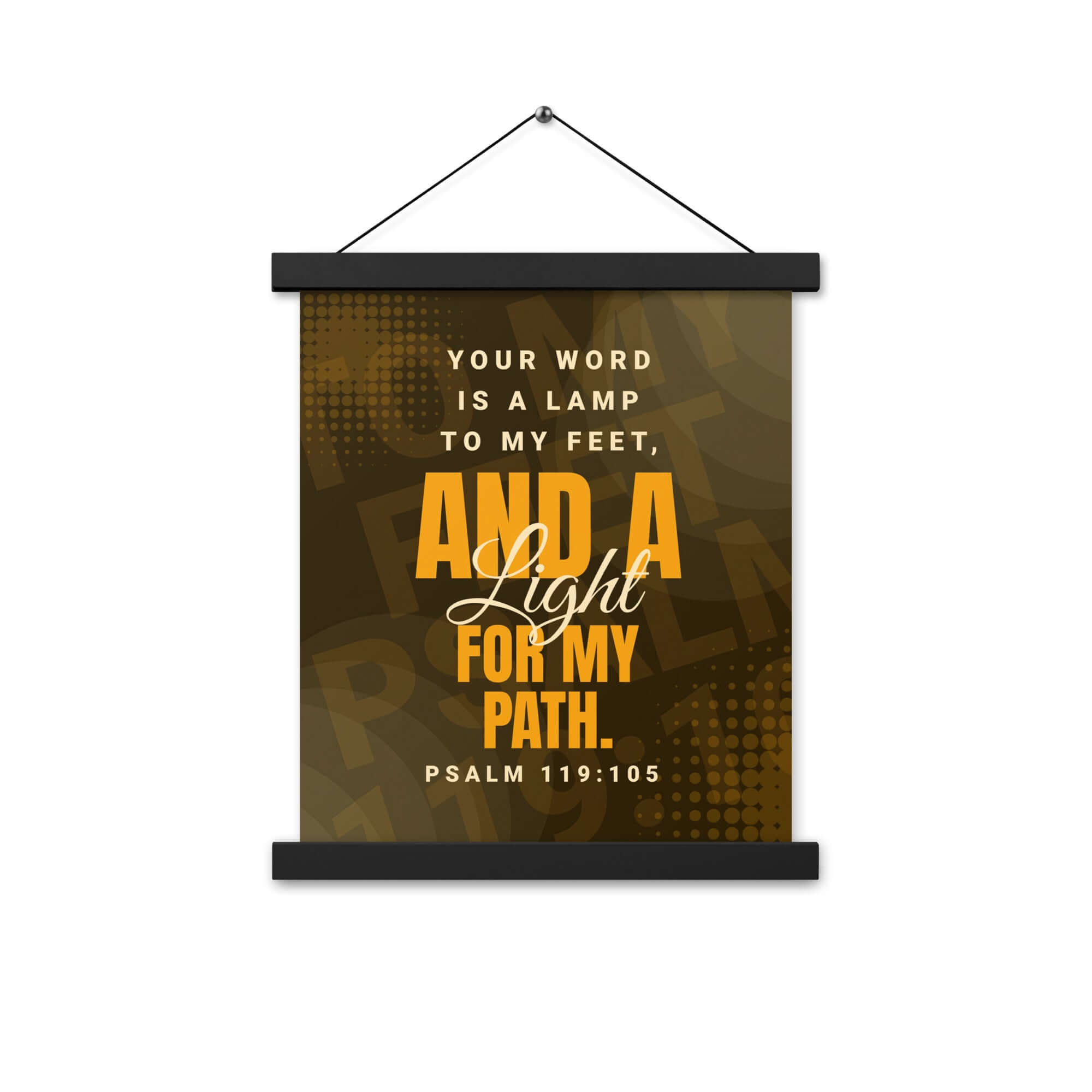 Psalm 119:105 Bible Verse, lamp to my feet Enhanced Matte Paper Poster With Hanger Wall Art