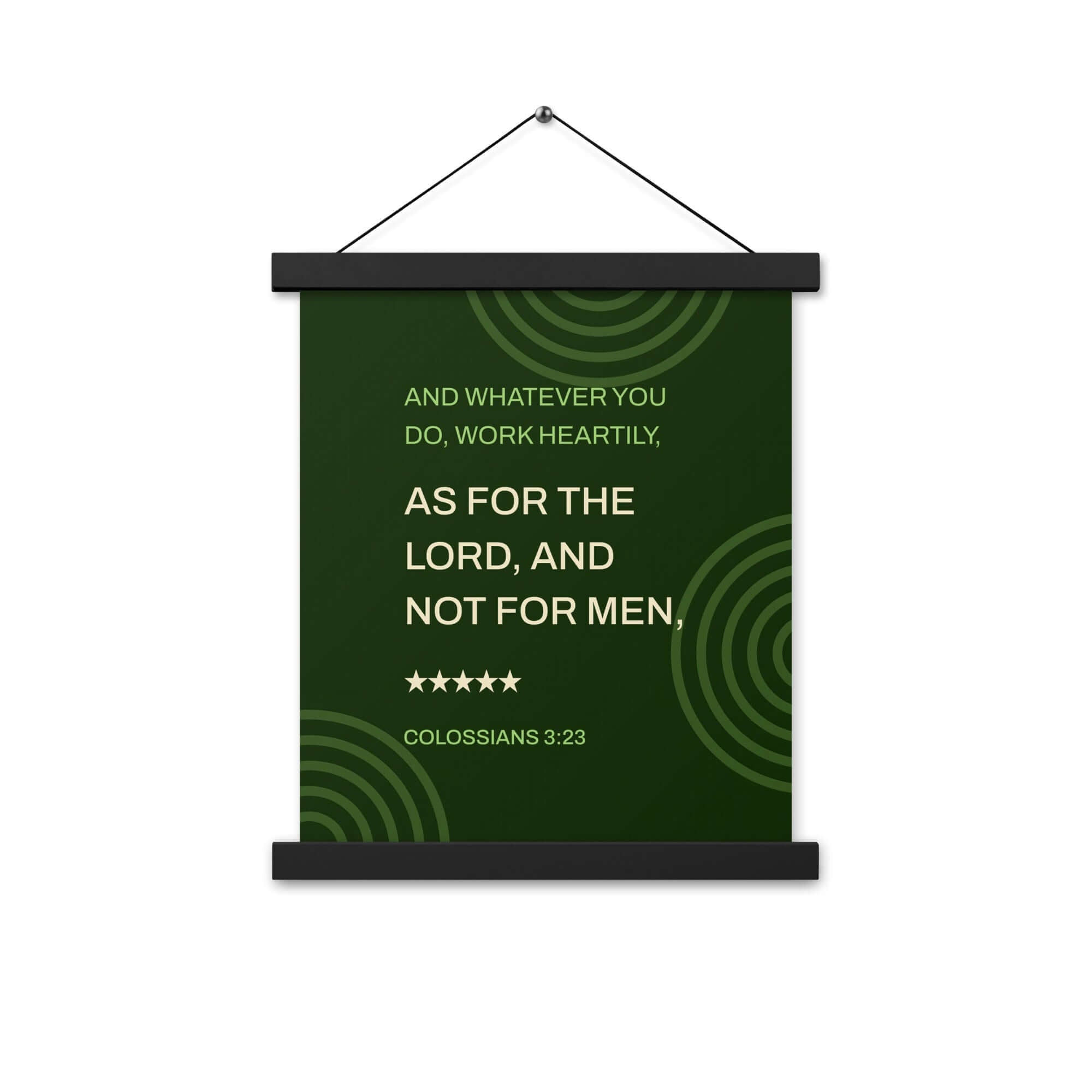 Colossians 3:23 Bible Verse, not for men Enhanced Matte Paper Poster With Hanger Wall Art