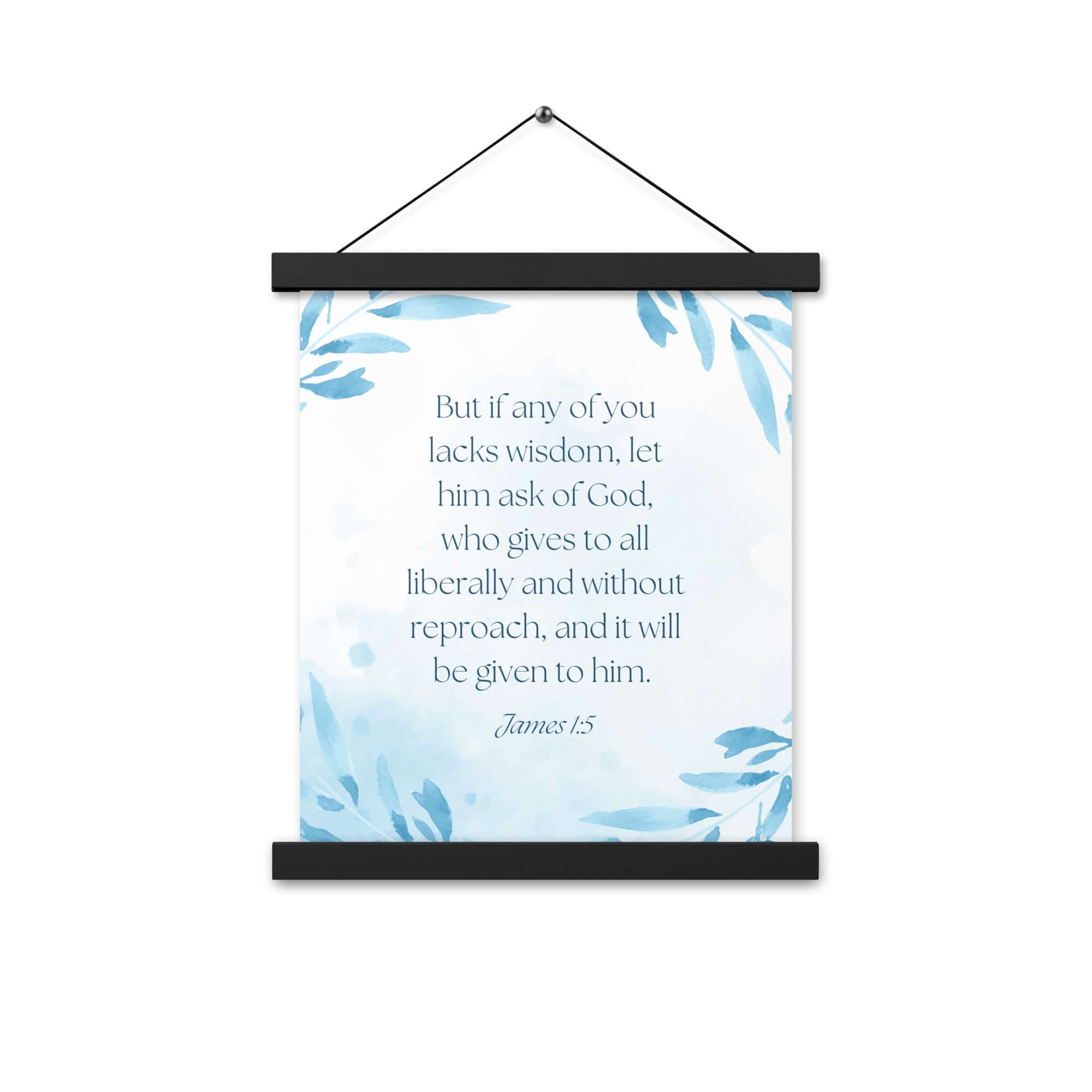 James 1:5 Bible Verse, lacks wisdom Enhanced Matte Paper Poster With Hanger Wall Art