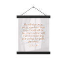 Revelation 21:4 Bible Verse, He will wipe Enhanced Matte Paper Poster With Hanger Wall Art