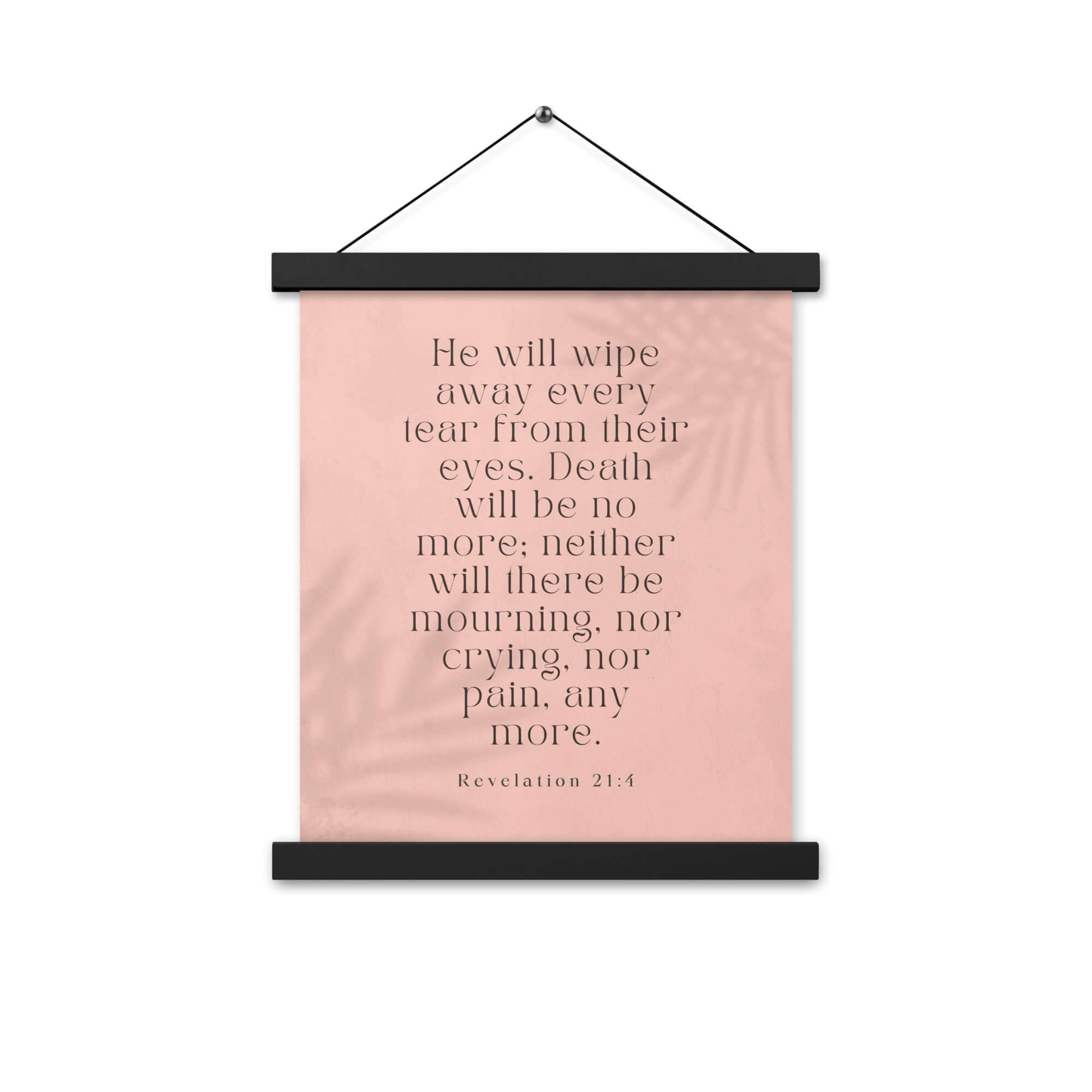 Revelation 21:4 Bible Verse, their eyes Enhanced Matte Paper Poster With Hanger Wall Art