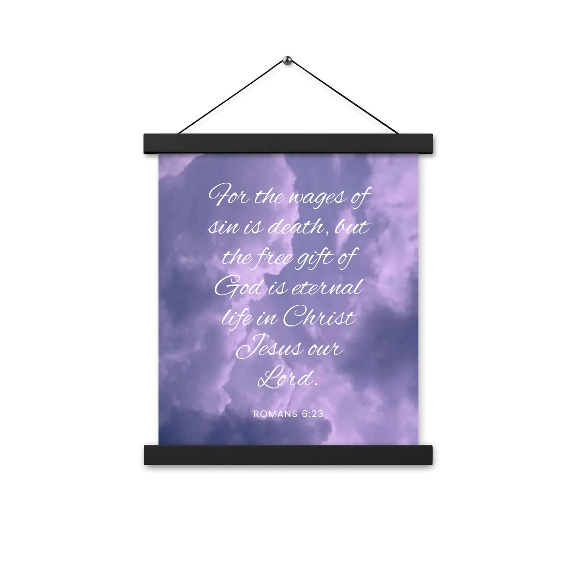 Romans 6:23 Bible Verse, free gift Enhanced Matte Paper Poster With Hanger Wall Art