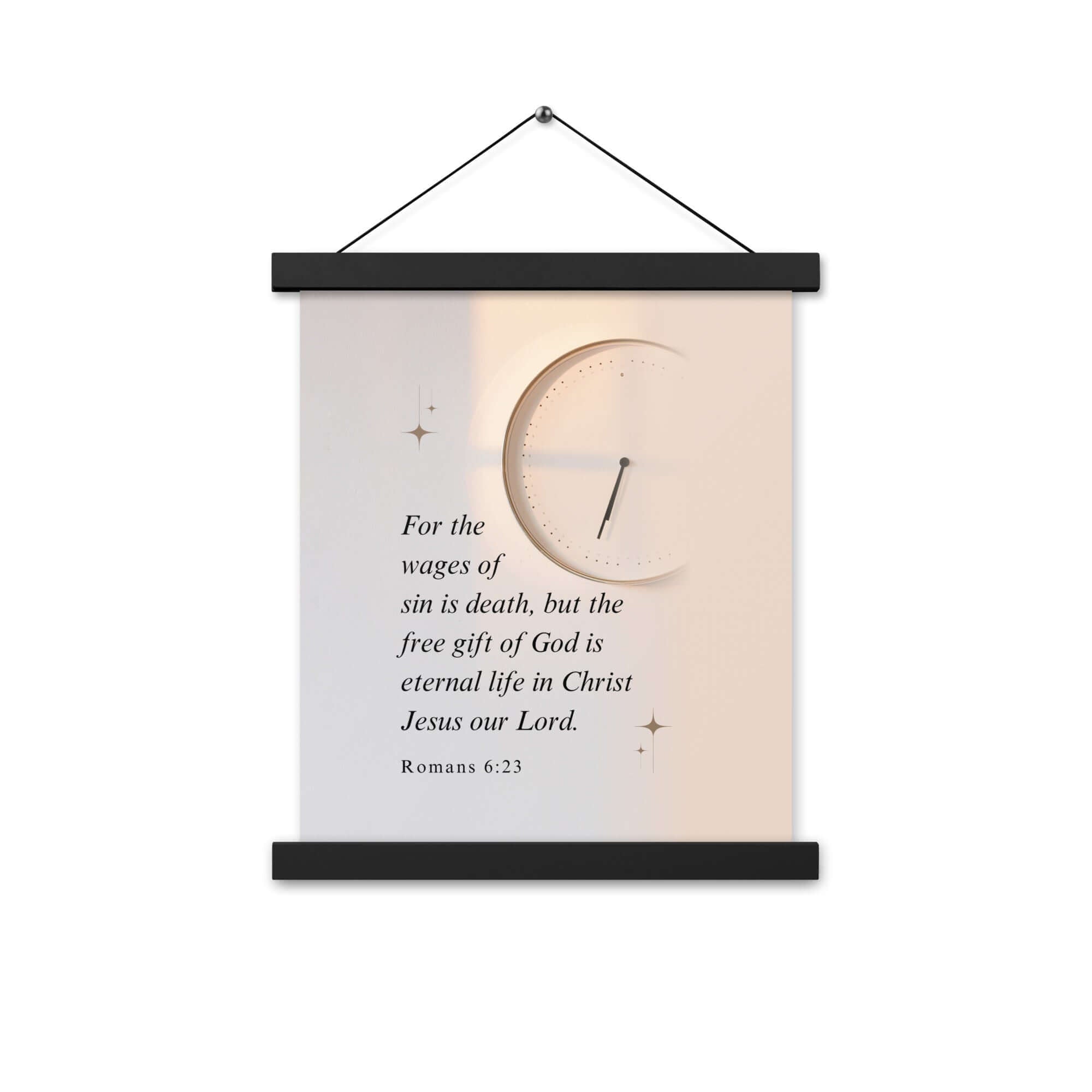 Romans 6:23 Bible Verse, our Lord Enhanced Matte Paper Poster With Hanger Wall Art