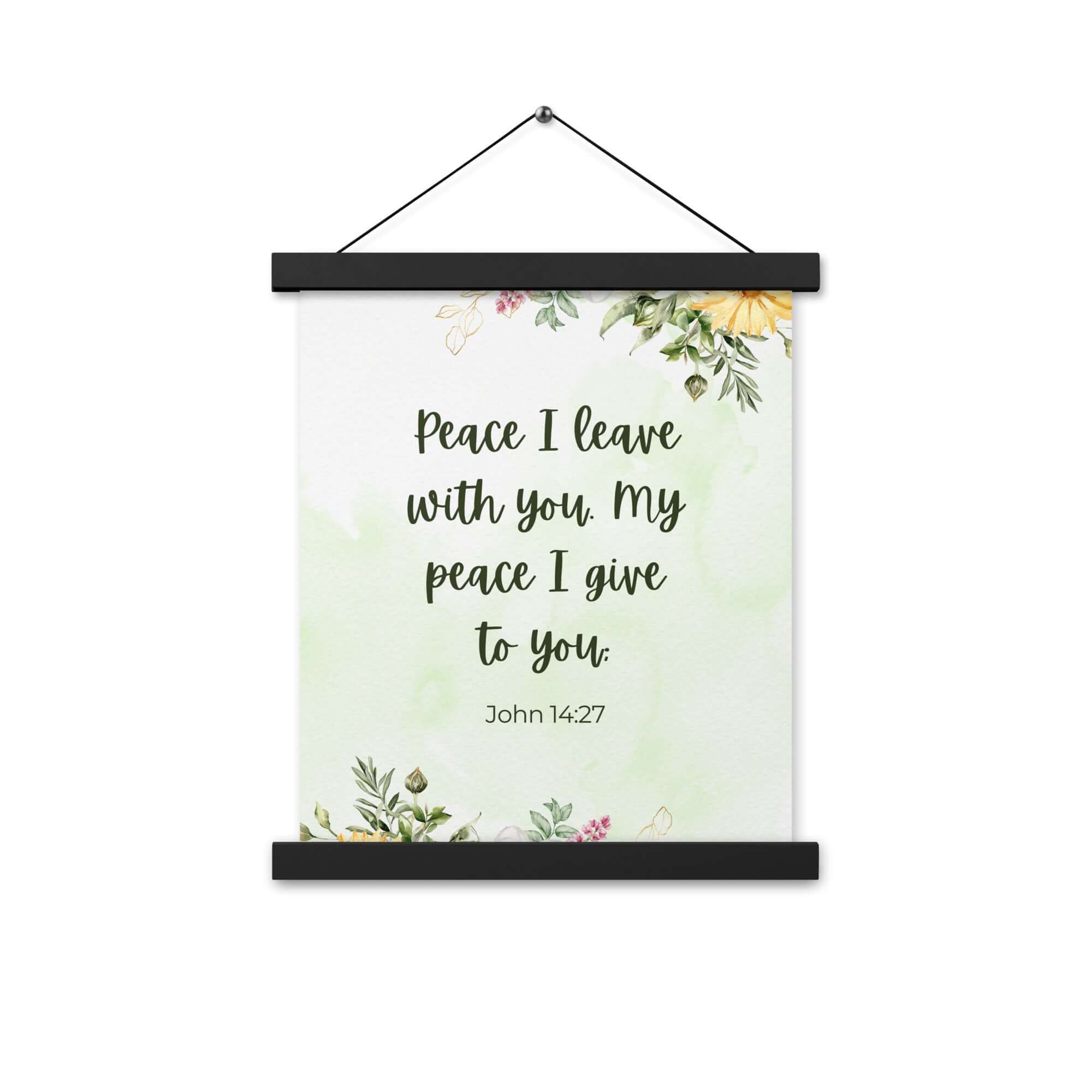 John 14:27 Bible Verse, My peace Enhanced Matte Paper Poster With Hanger Wall Art