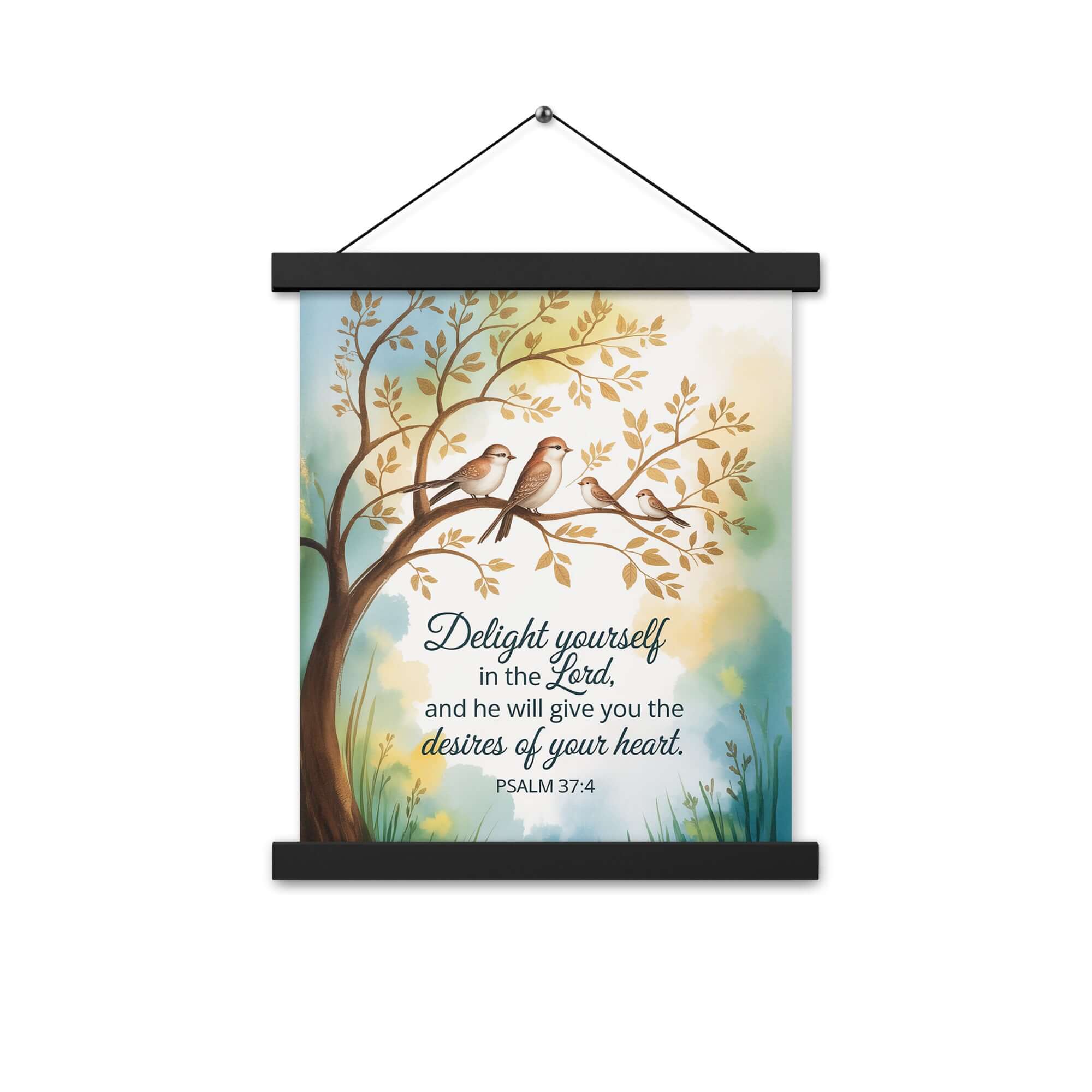 Psalm 37:4 Bible Verse, Yourself Enhanced Matte Paper Poster With Hanger