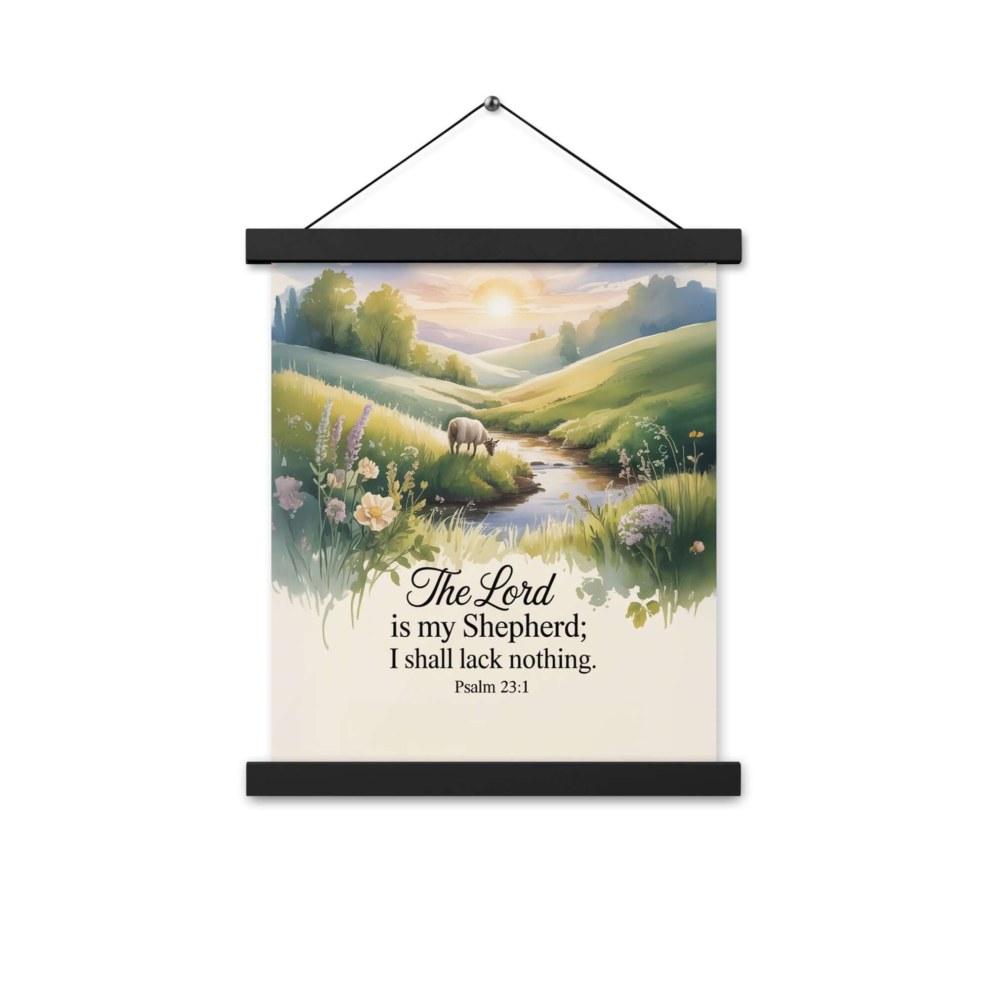 Psalm 23:1 Bible Verse, Lord Enhanced Matte Paper Poster With Hanger