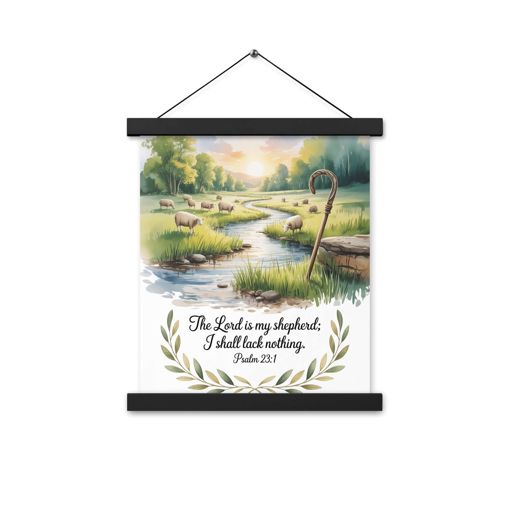 Psalm 23:1 Bible Verse, is my Enhanced Matte Paper Poster With Hanger