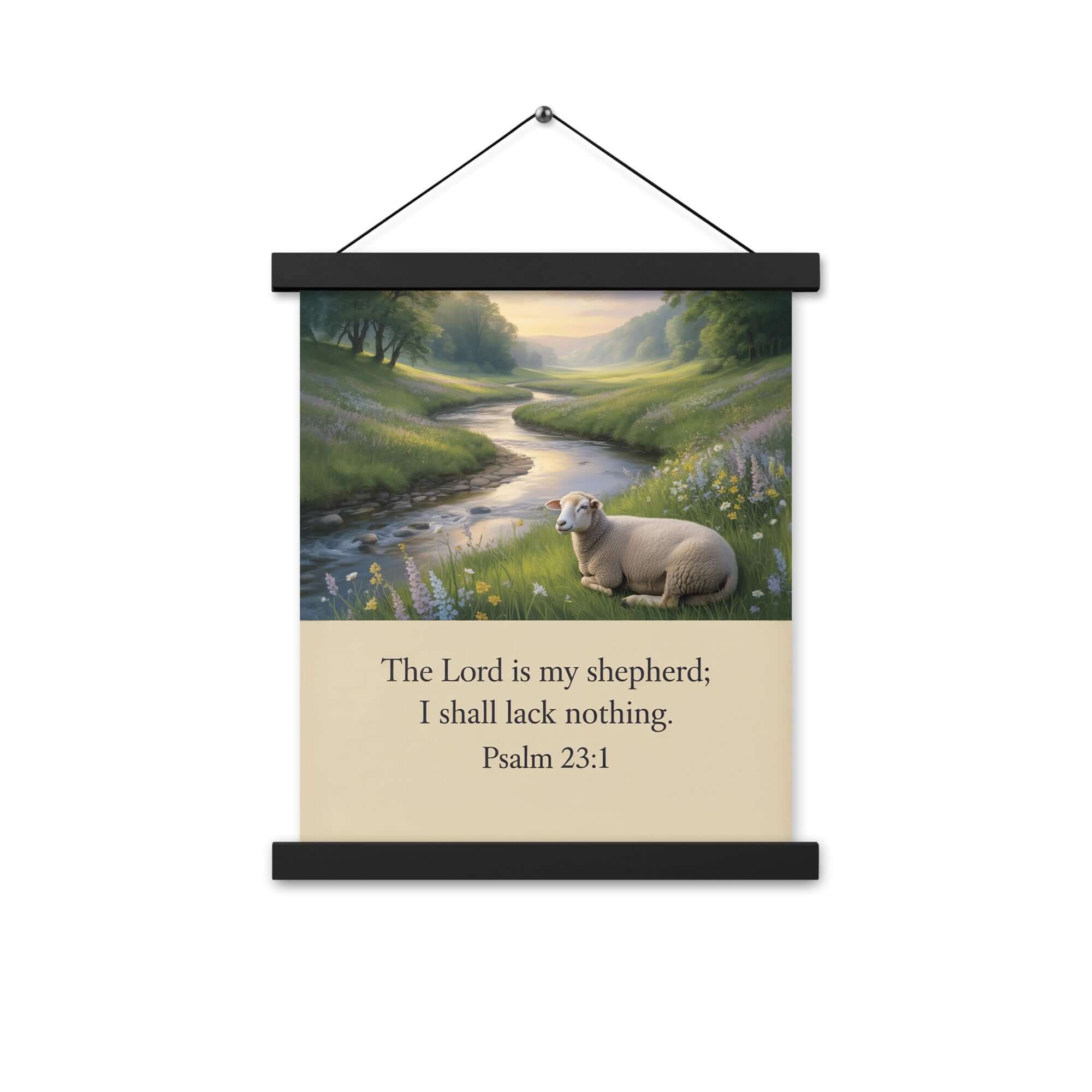 Psalm 23:1 Bible Verse, I shall Enhanced Matte Paper Poster With Hanger