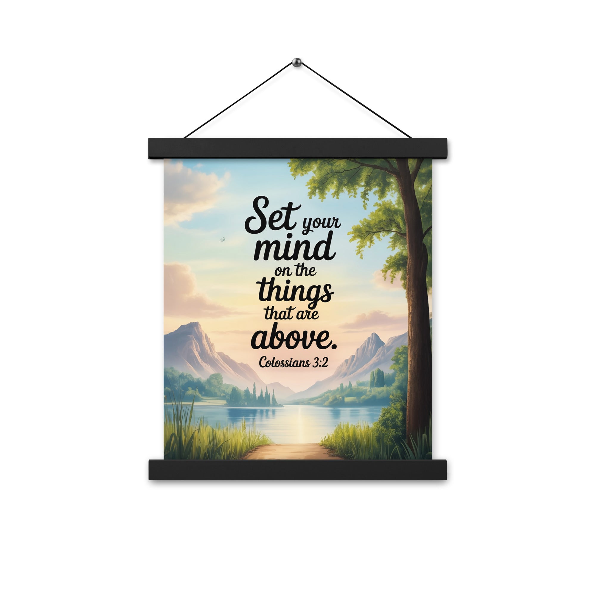 Colossians 3:2 Bible Verse Set Enhanced Matte Paper Poster With Hanger