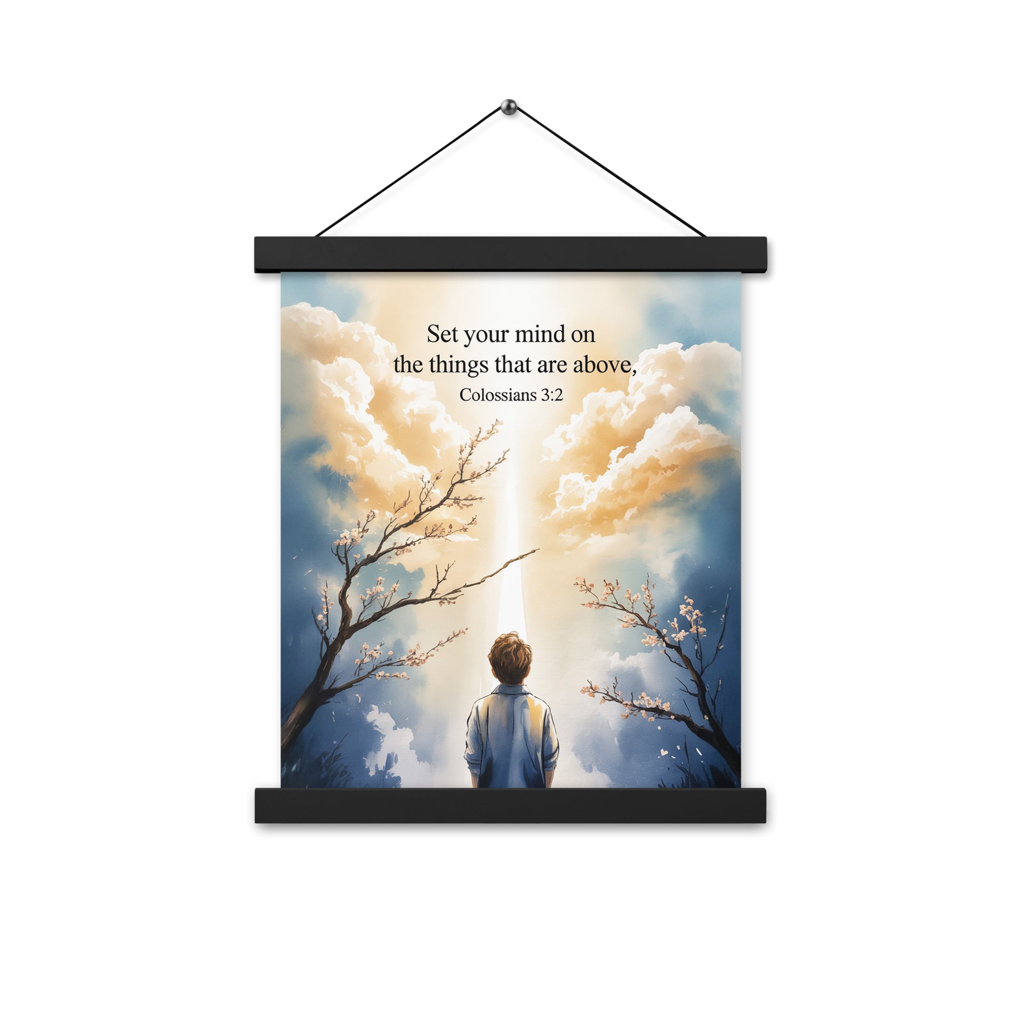 Colossians 3:2 Bible Verse the things Enhanced Matte Paper Poster With Hanger
