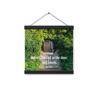 Revelation 3:20 Bible Verse, Garden Doorway Enhanced Matte Paper Poster With Hanger Wall Art