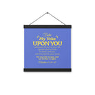 Matthew 11:29-30 Bible Verse, Take my yoke Enhanced Matte Paper Poster With Hanger Wall Art