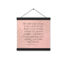 Revelation 21:4 Bible Verse, their eyes Enhanced Matte Paper Poster With Hanger Wall Art