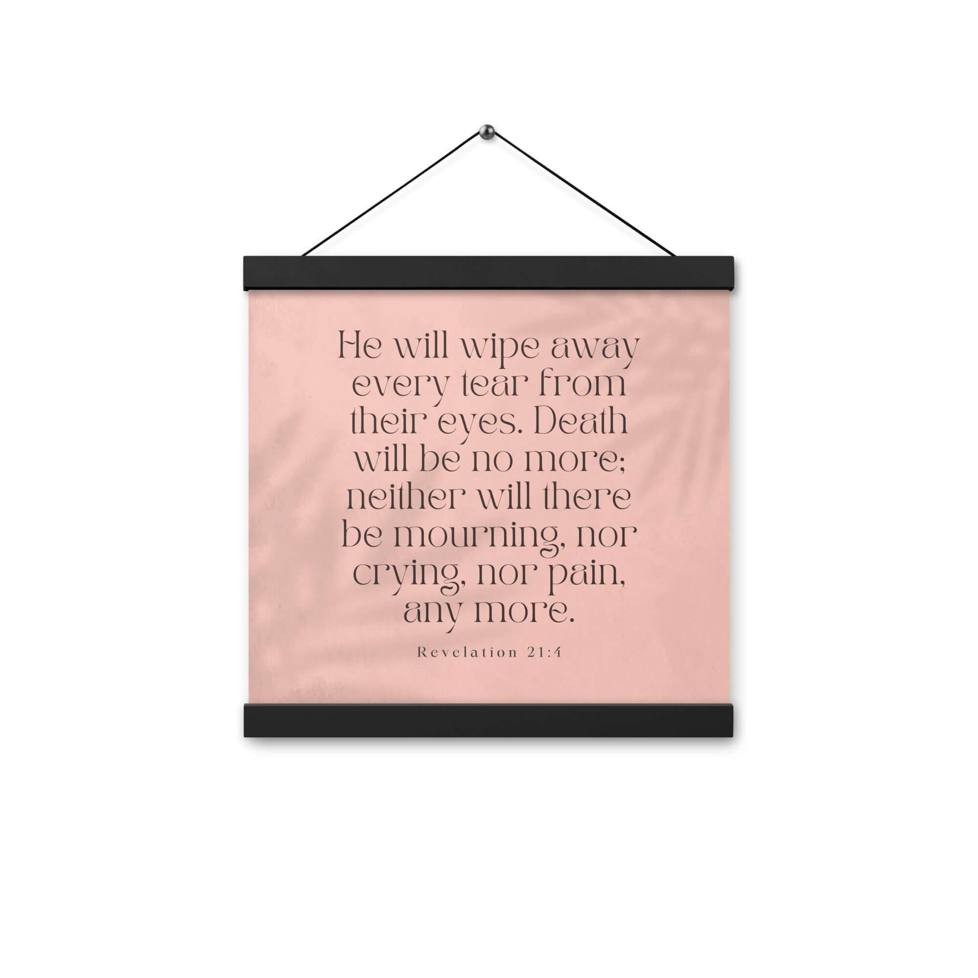 Revelation 21:4 Bible Verse, their eyes Enhanced Matte Paper Poster With Hanger Wall Art