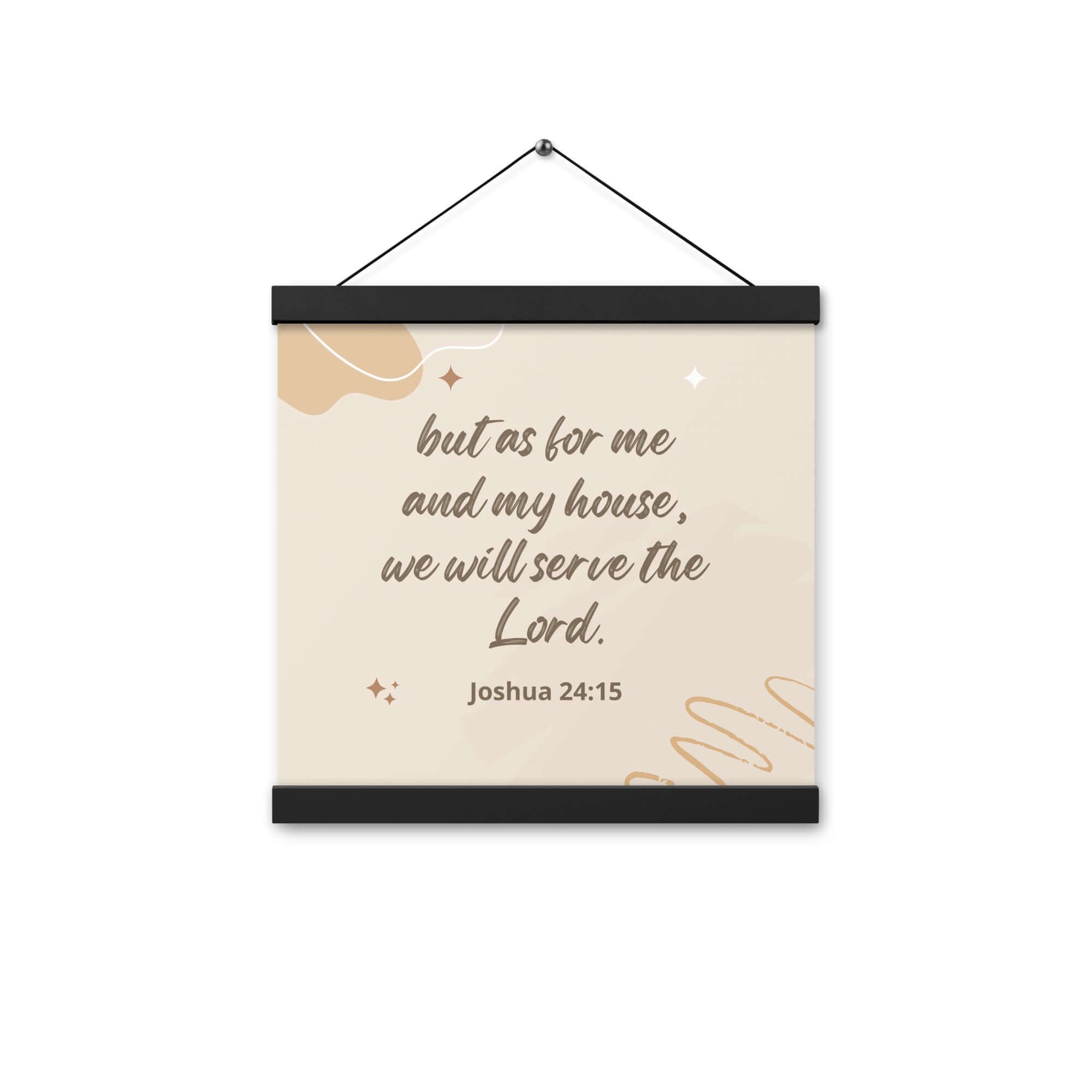 Joshua 24:15 Bible Verse, will serve Enhanced Matte Paper Poster With Hanger Wall Art