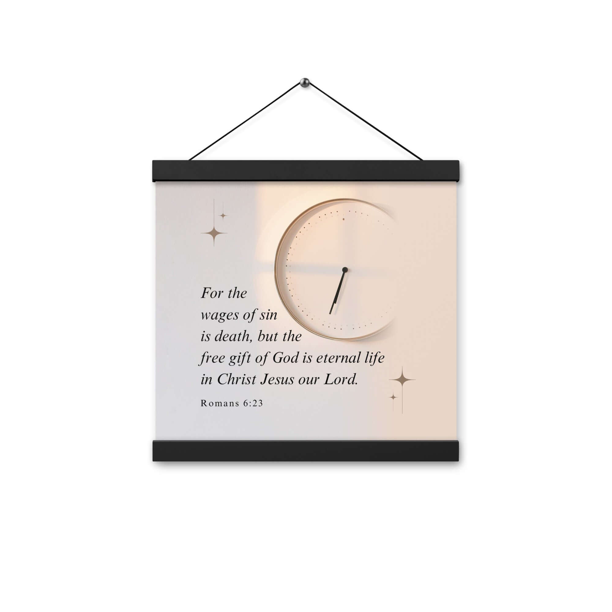Romans 6:23 Bible Verse, our Lord Enhanced Matte Paper Poster With Hanger Wall Art