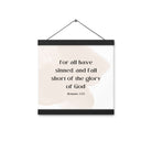 Romans 3:23 Bible Verse, fall short Enhanced Matte Paper Poster With Hanger Wall Art