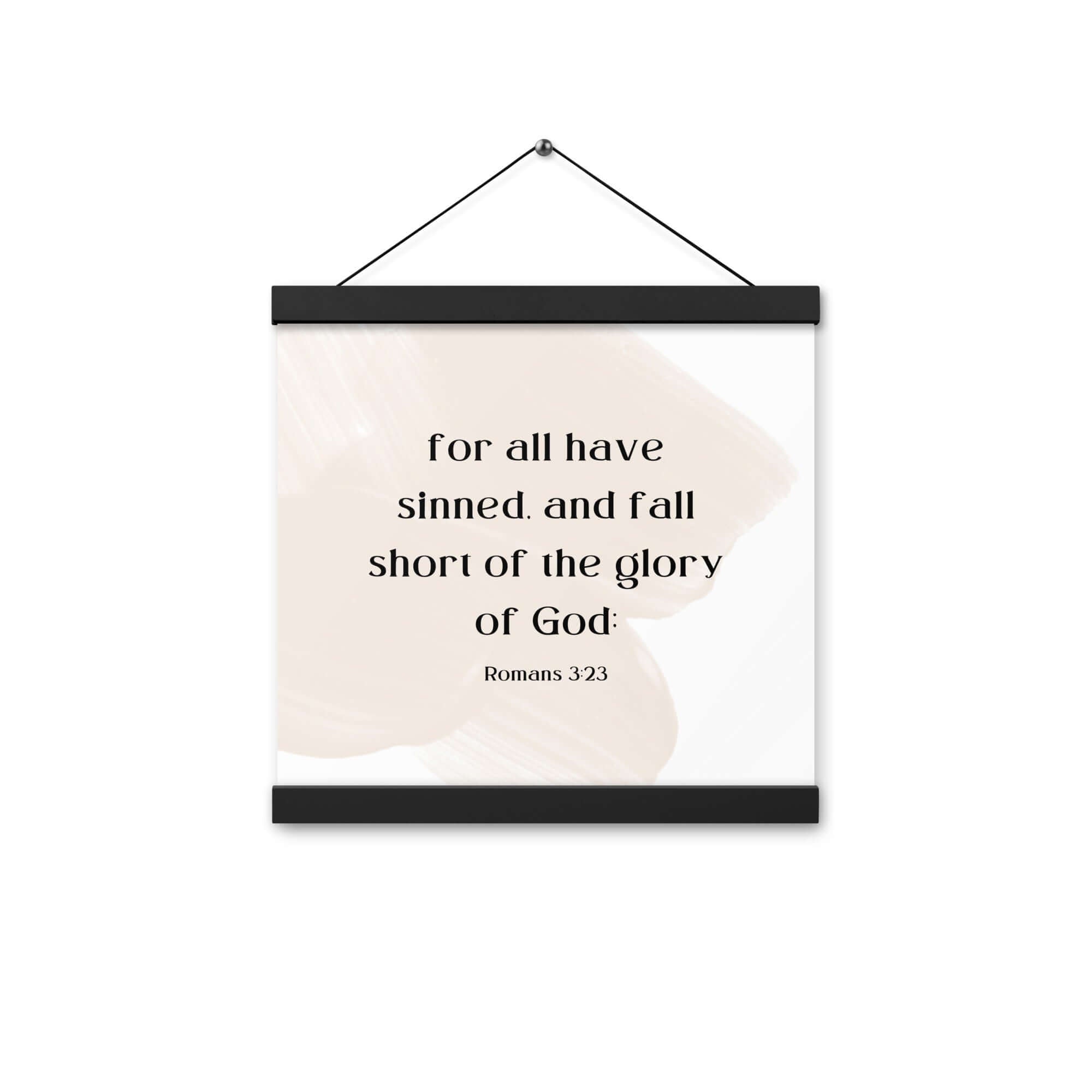 Romans 3:23 Bible Verse, fall short Enhanced Matte Paper Poster With Hanger Wall Art