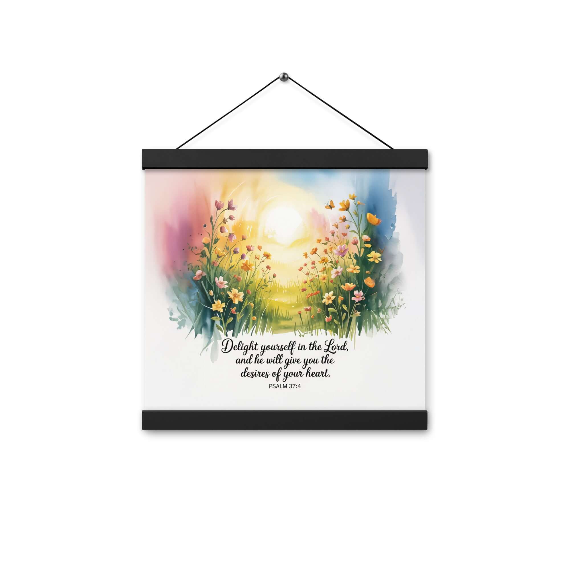 Psalm 37:4 Bible Verse, will give Enhanced Matte Paper Poster With Hanger