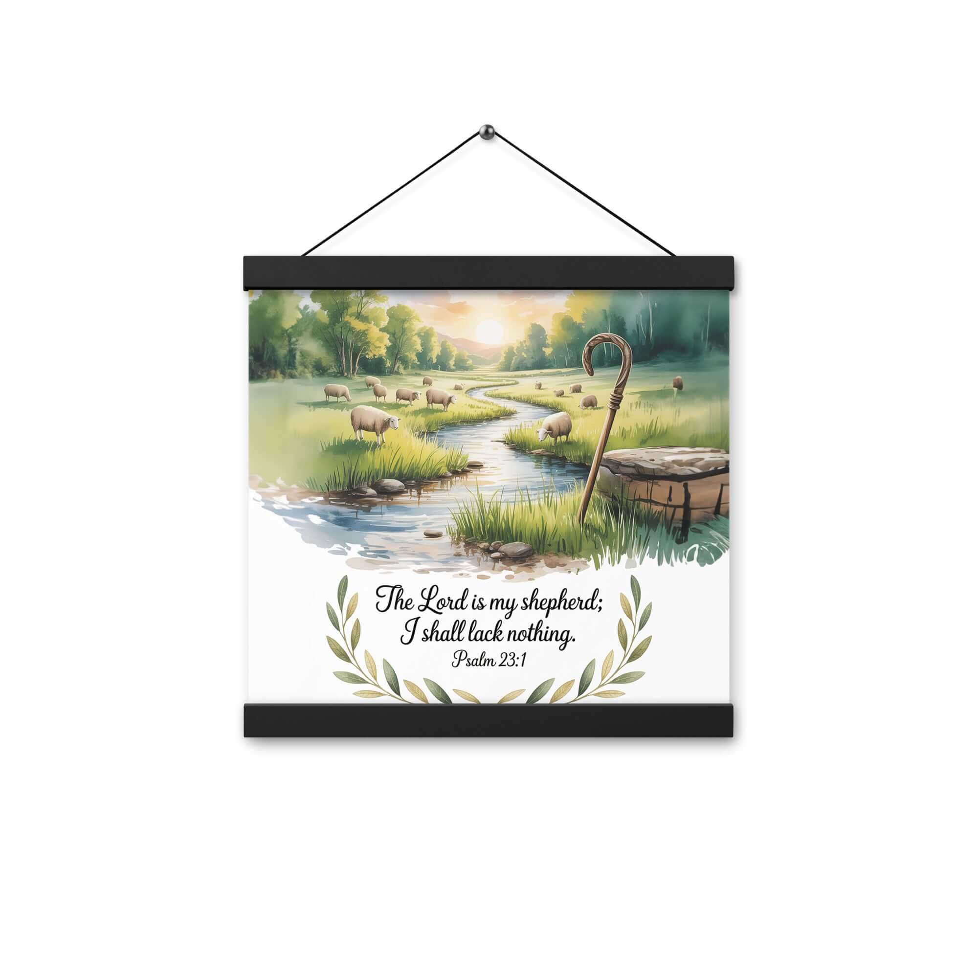 Psalm 23:1 Bible Verse, is my Enhanced Matte Paper Poster With Hanger