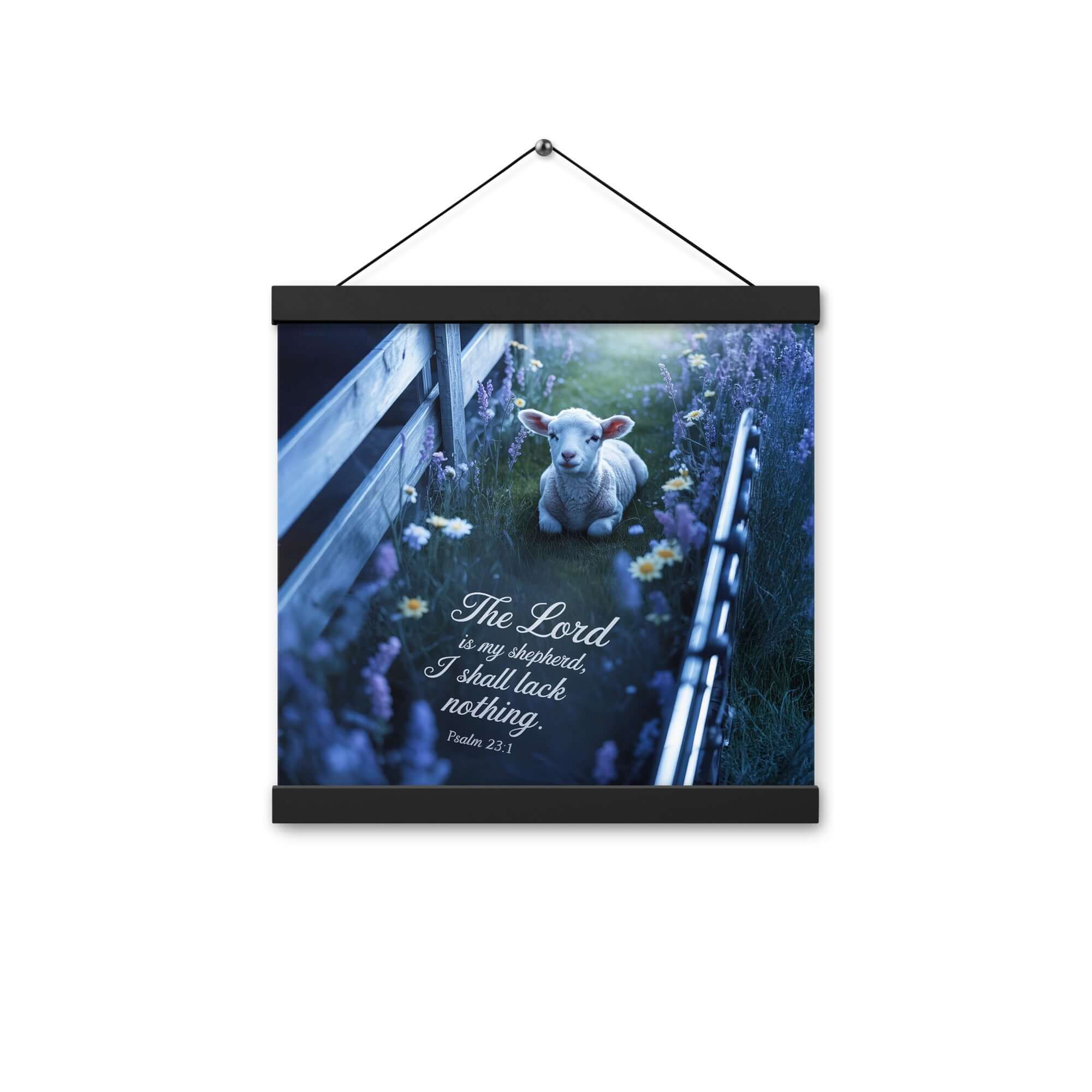 Psalm 23:1 Bible Verse, Shepherd Enhanced Matte Paper Poster With Hanger