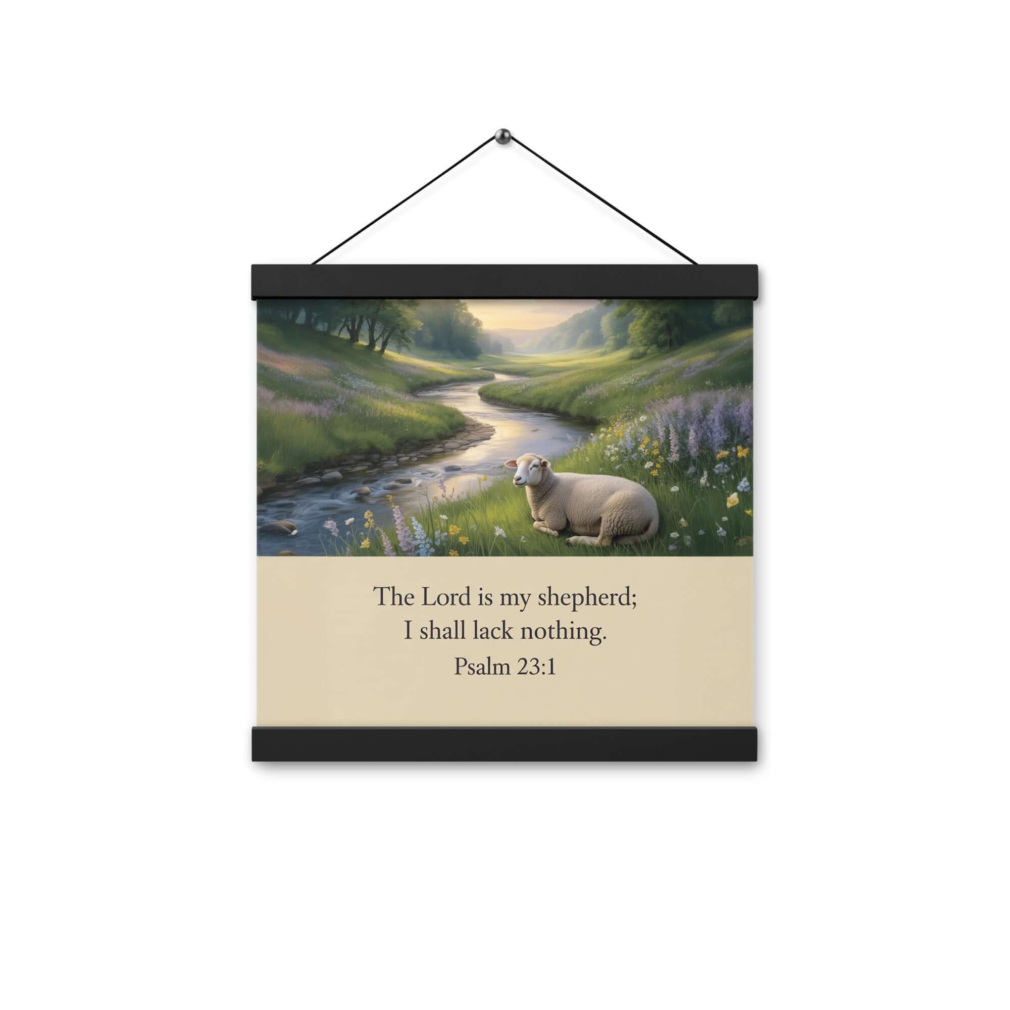 Psalm 23:1 Bible Verse, I shall Enhanced Matte Paper Poster With Hanger