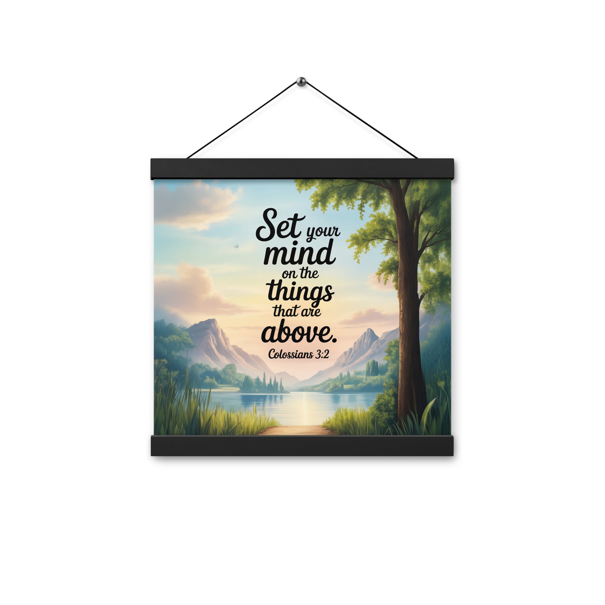 Colossians 3:2 Bible Verse Set Enhanced Matte Paper Poster With Hanger