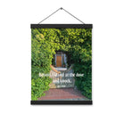 Revelation 3:20 Bible Verse, Garden Doorway Enhanced Matte Paper Poster With Hanger Wall Art