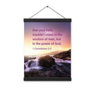 1 Corinthians 2:5 Bible Verse, power of God Enhanced Matte Paper Poster With Hanger Wall Art