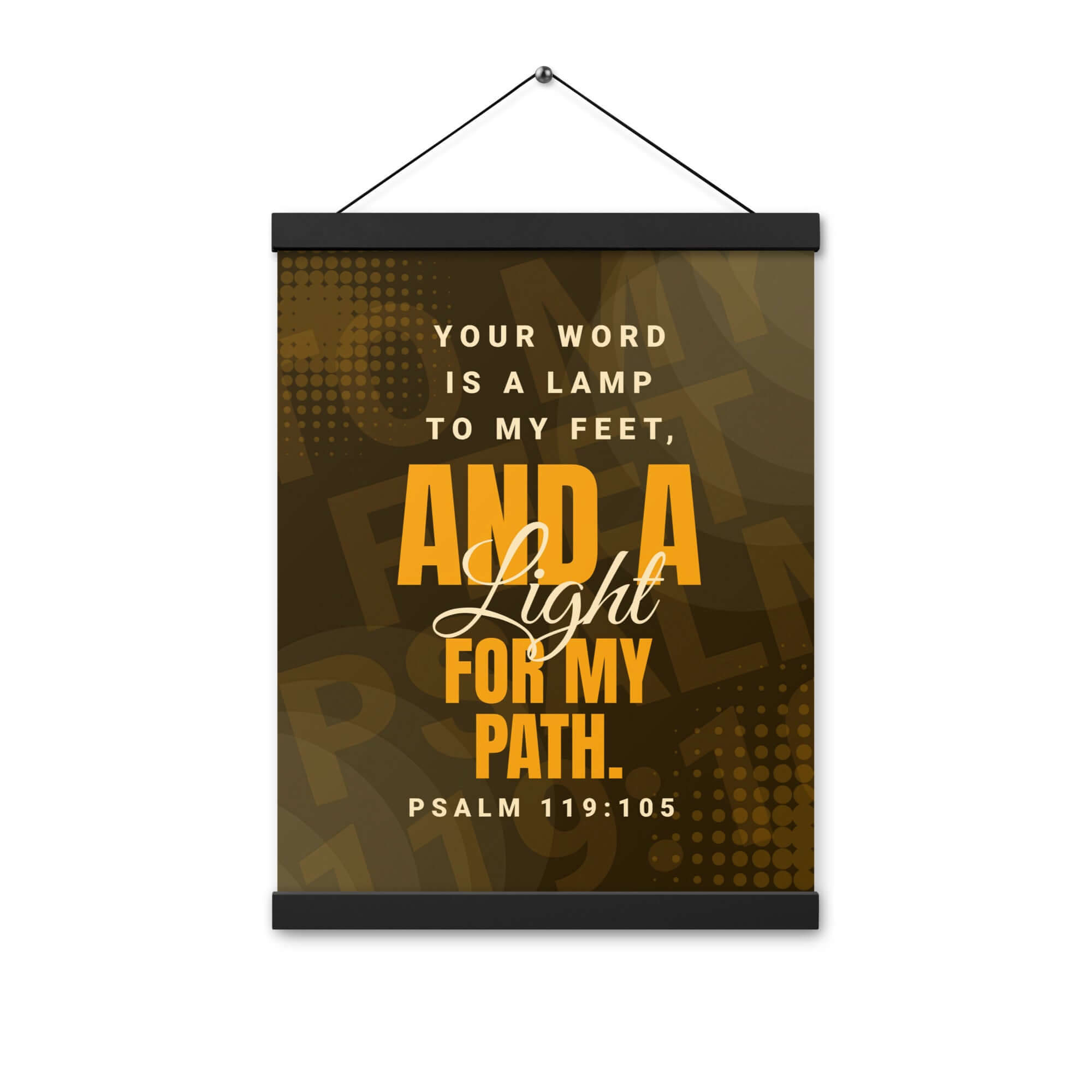 Psalm 119:105 Bible Verse, lamp to my feet Enhanced Matte Paper Poster With Hanger Wall Art