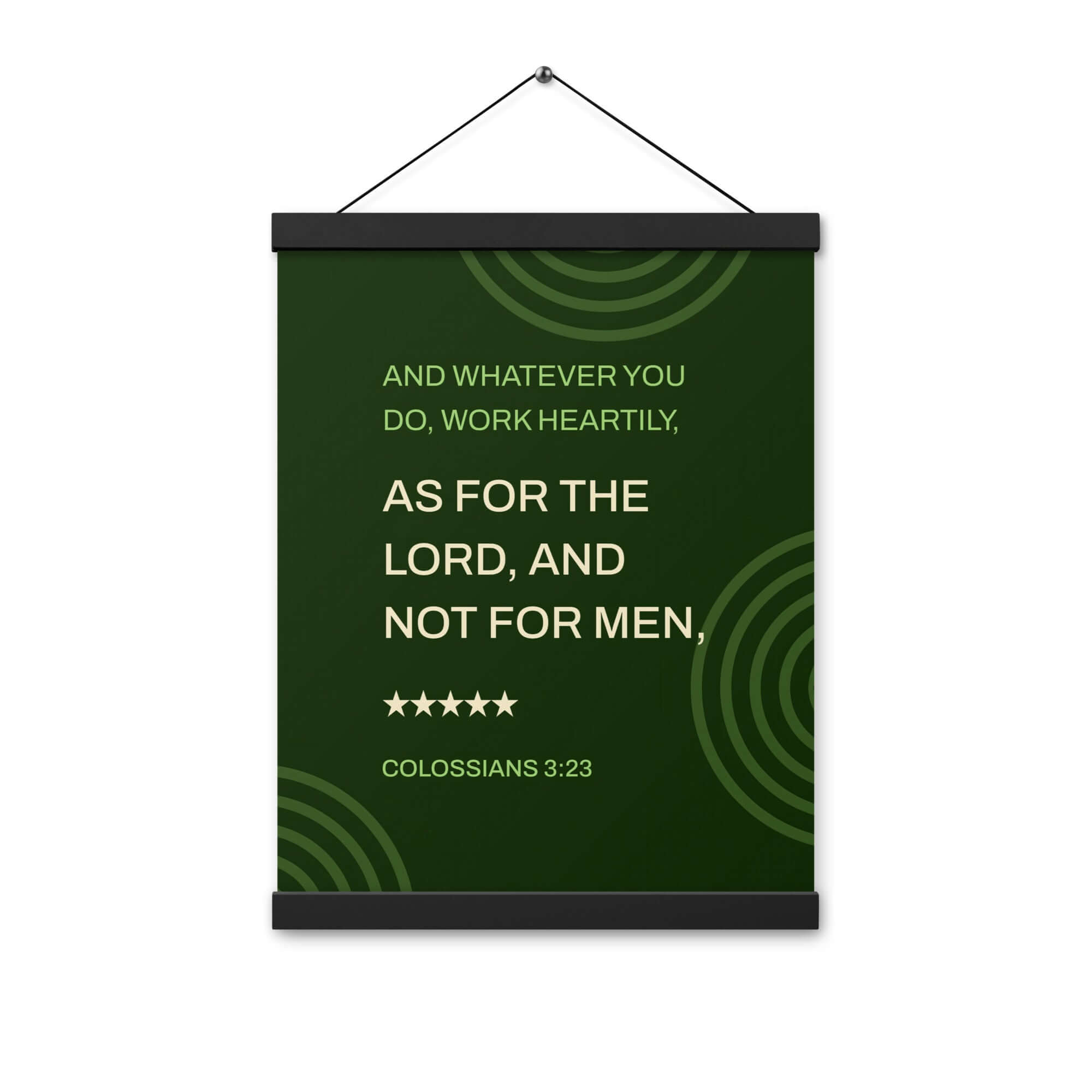 Colossians 3:23 Bible Verse, not for men Enhanced Matte Paper Poster With Hanger Wall Art