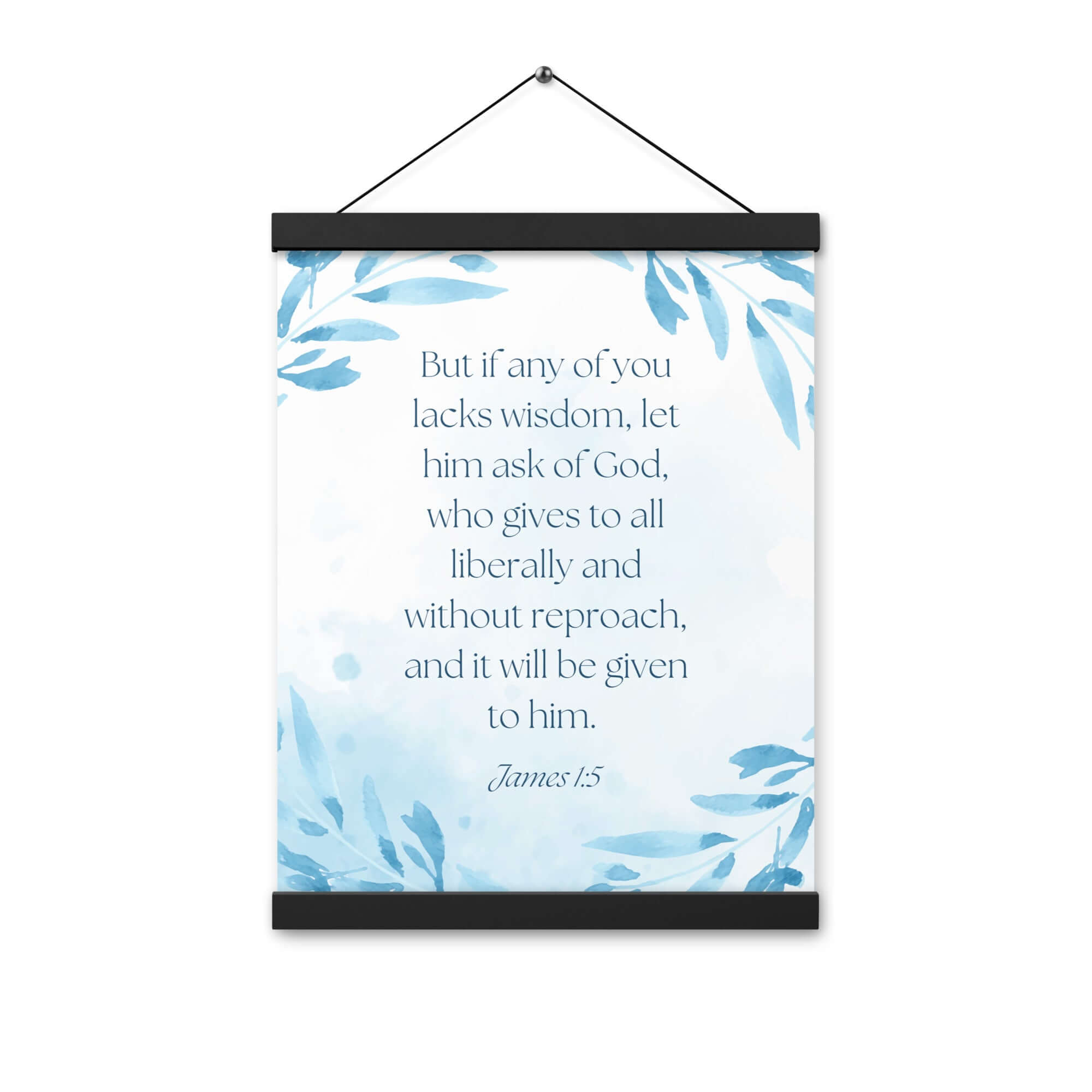 James 1:5 Bible Verse, lacks wisdom Enhanced Matte Paper Poster With Hanger Wall Art