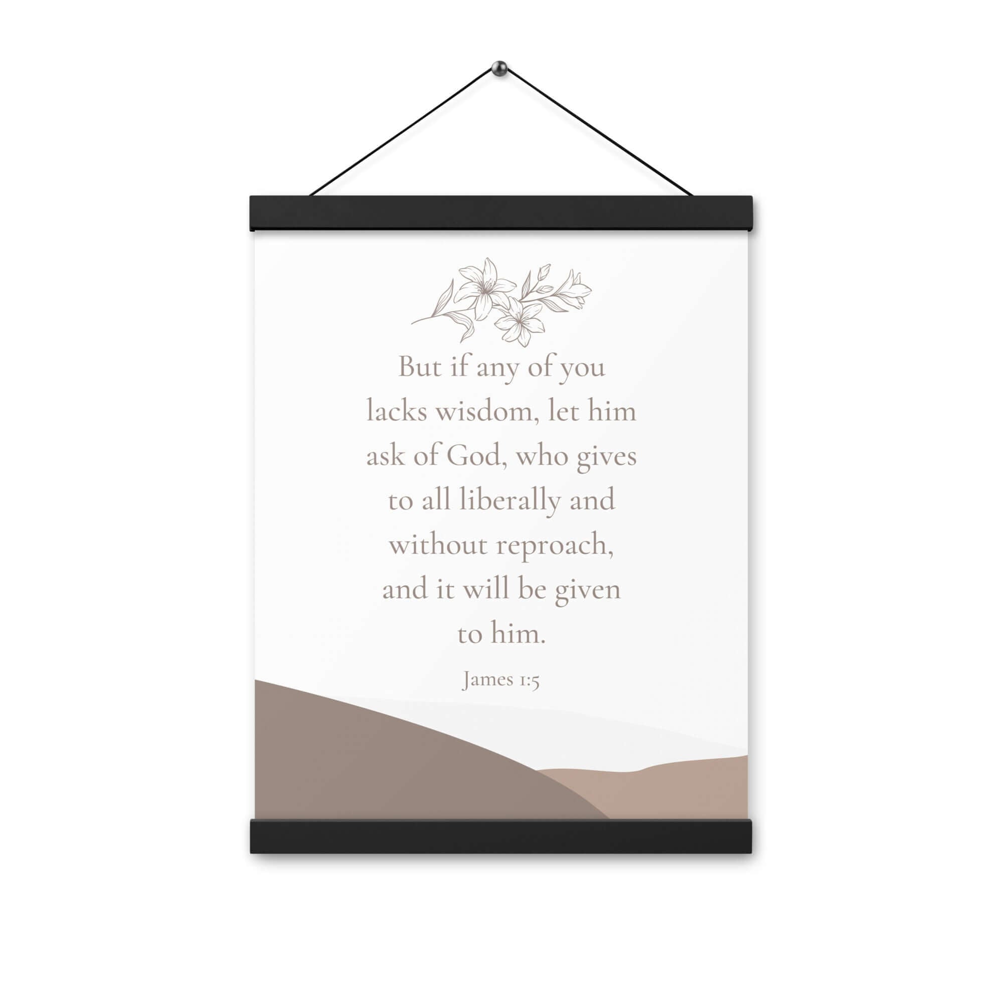 James 1:5 Bible Verse, ask of God Enhanced Matte Paper Poster With Hanger Wall Art
