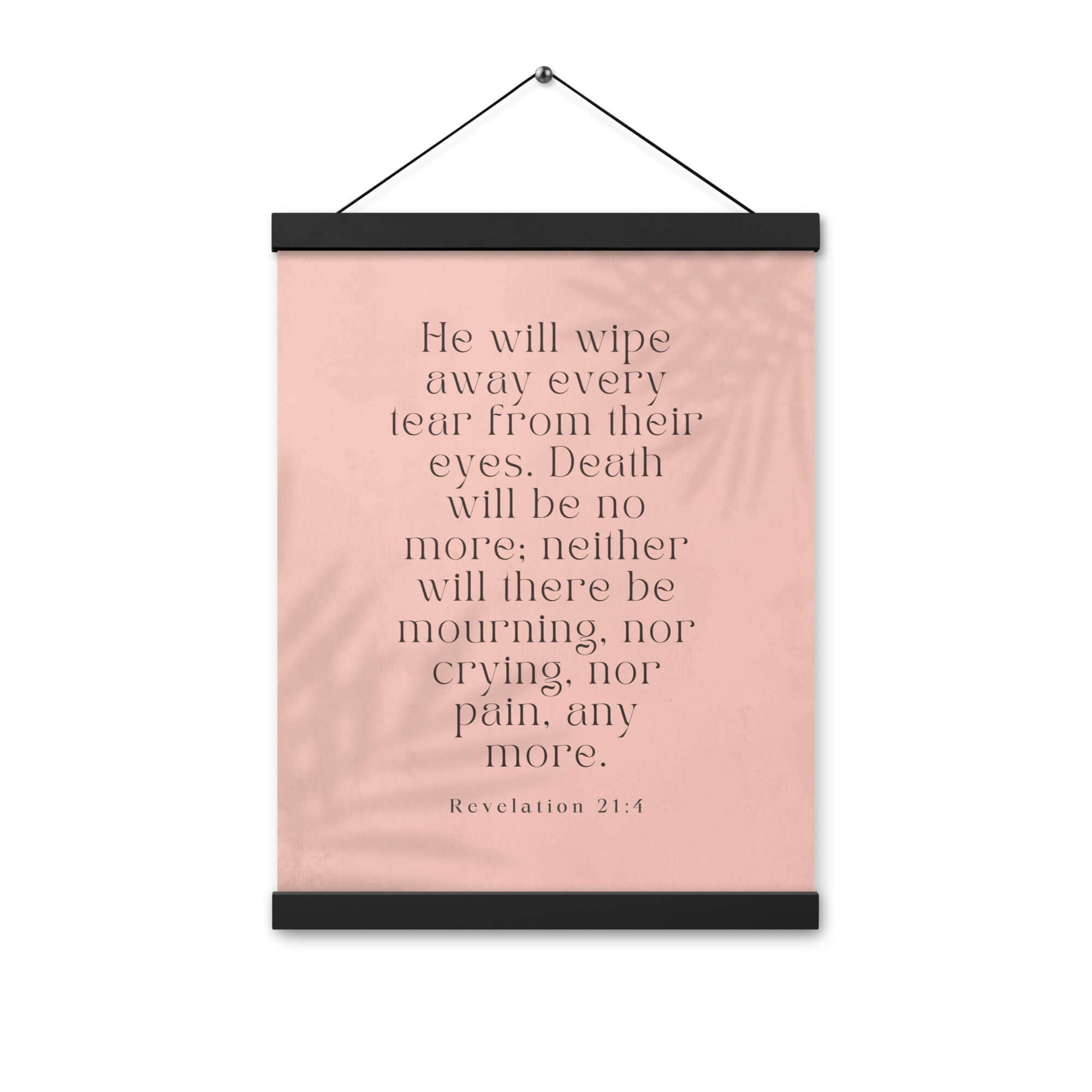 Revelation 21:4 Bible Verse, their eyes Enhanced Matte Paper Poster With Hanger Wall Art