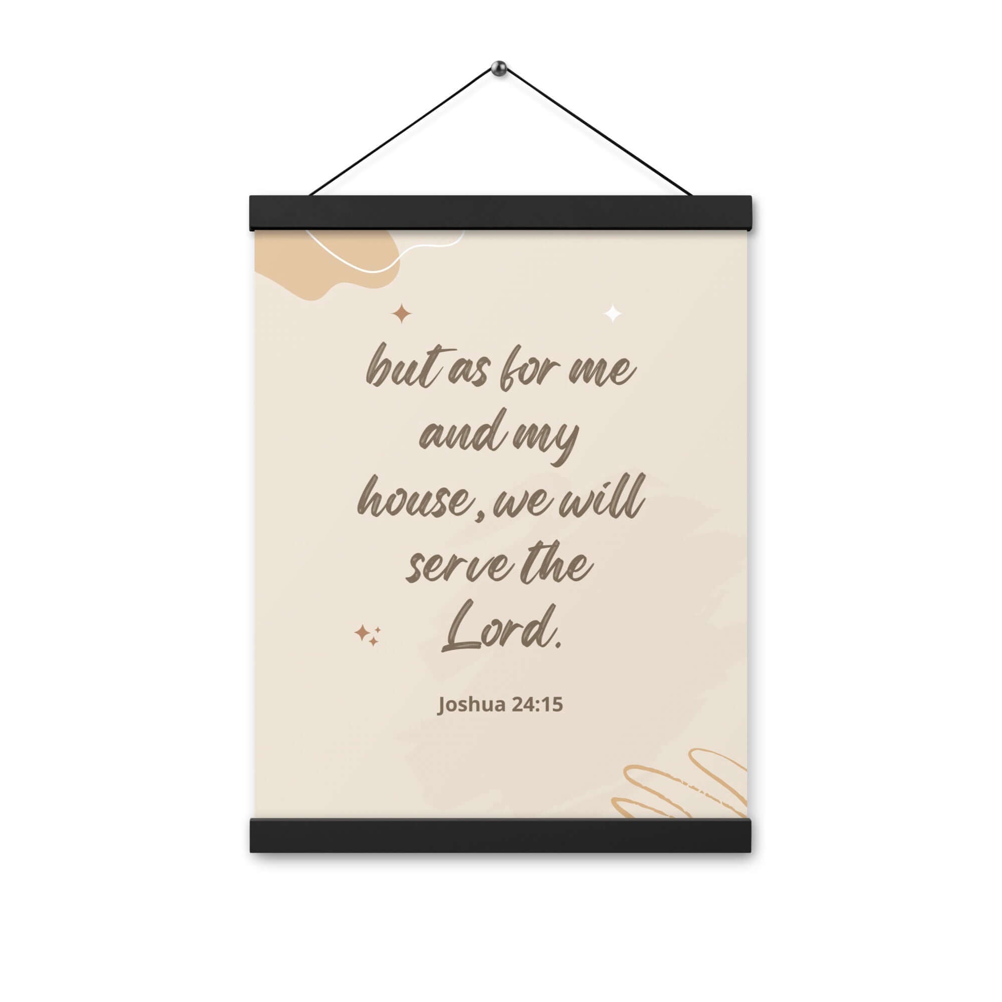 Joshua 24:15 Bible Verse, will serve Enhanced Matte Paper Poster With Hanger Wall Art