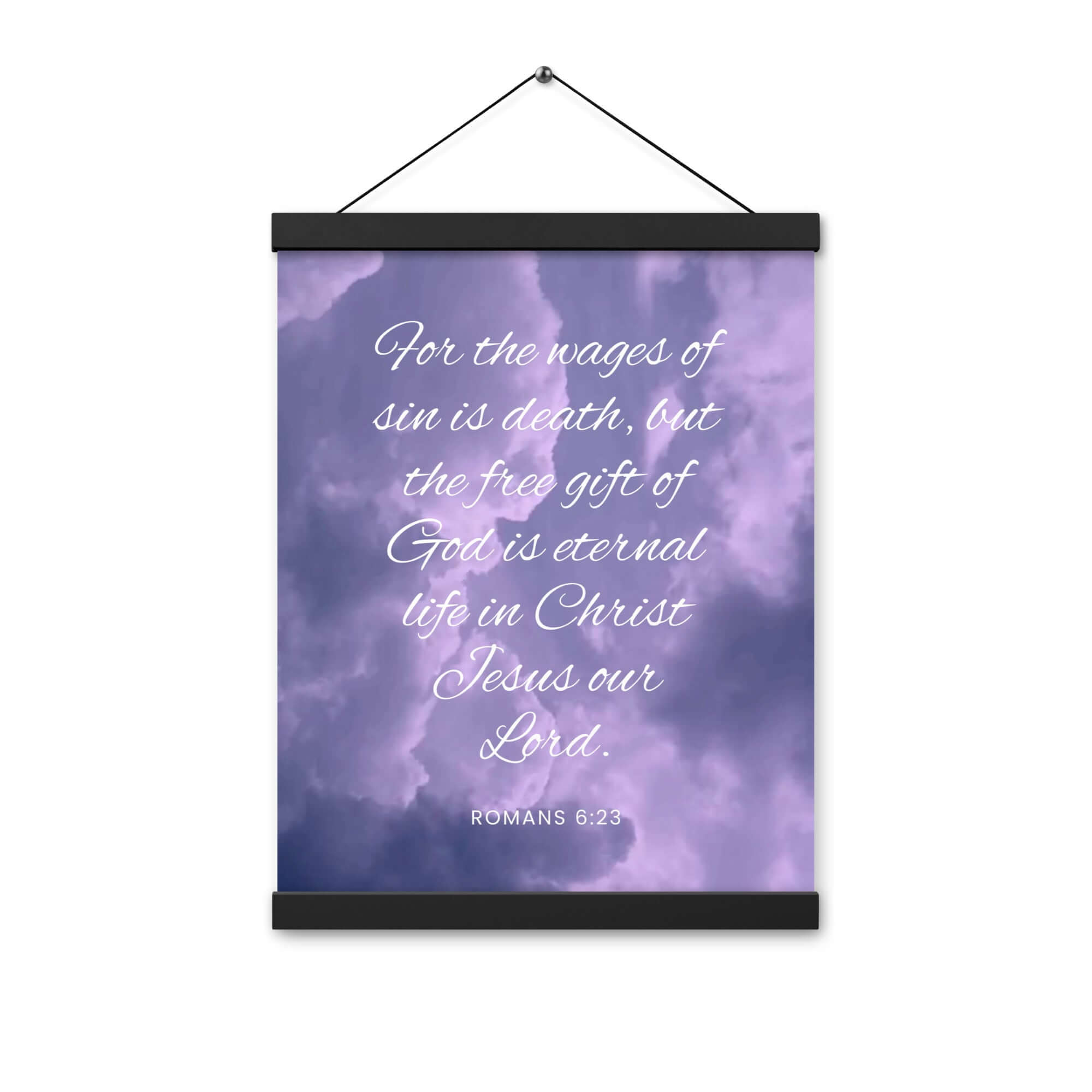 Romans 6:23 Bible Verse, free gift Enhanced Matte Paper Poster With Hanger Wall Art