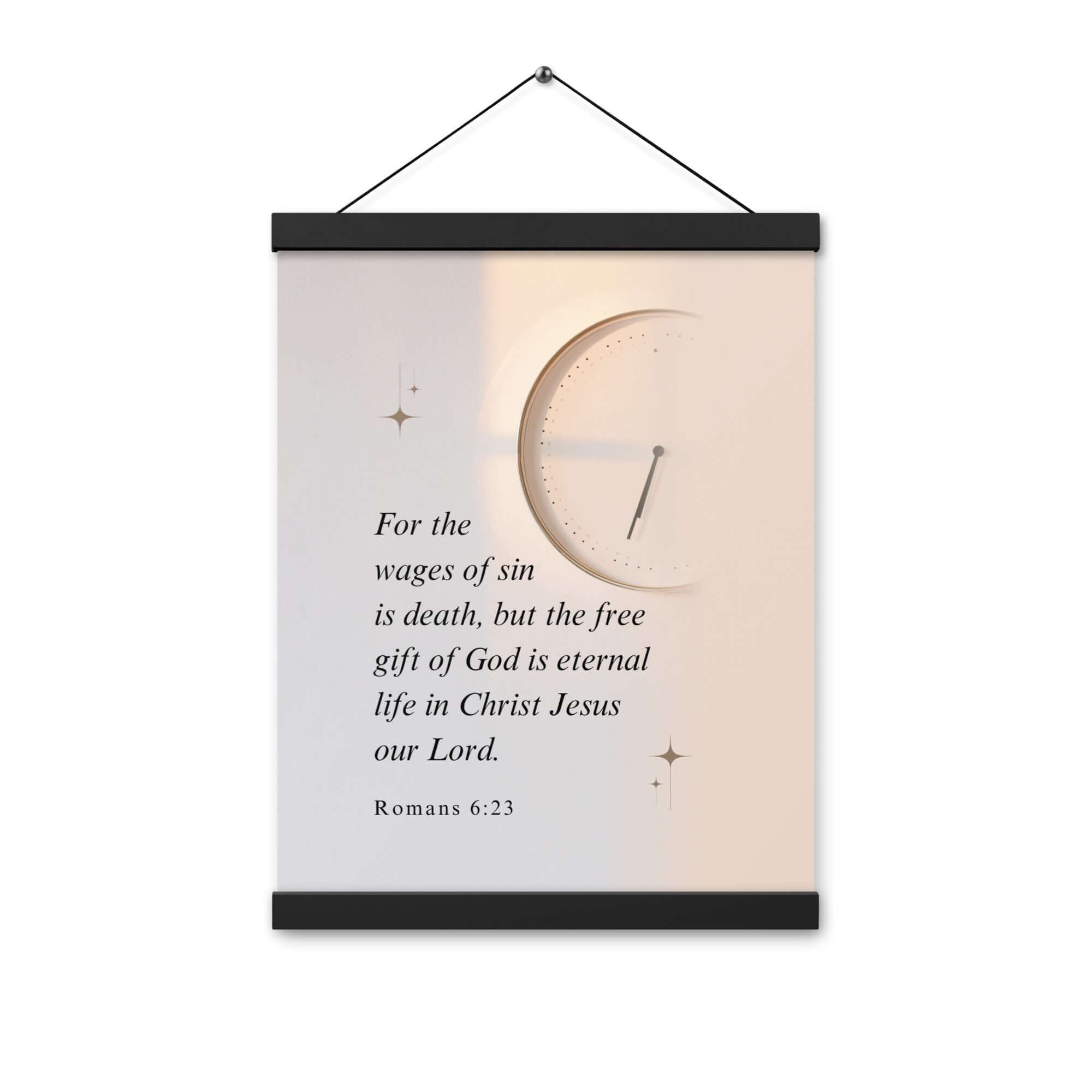 Romans 6:23 Bible Verse, our Lord Enhanced Matte Paper Poster With Hanger Wall Art