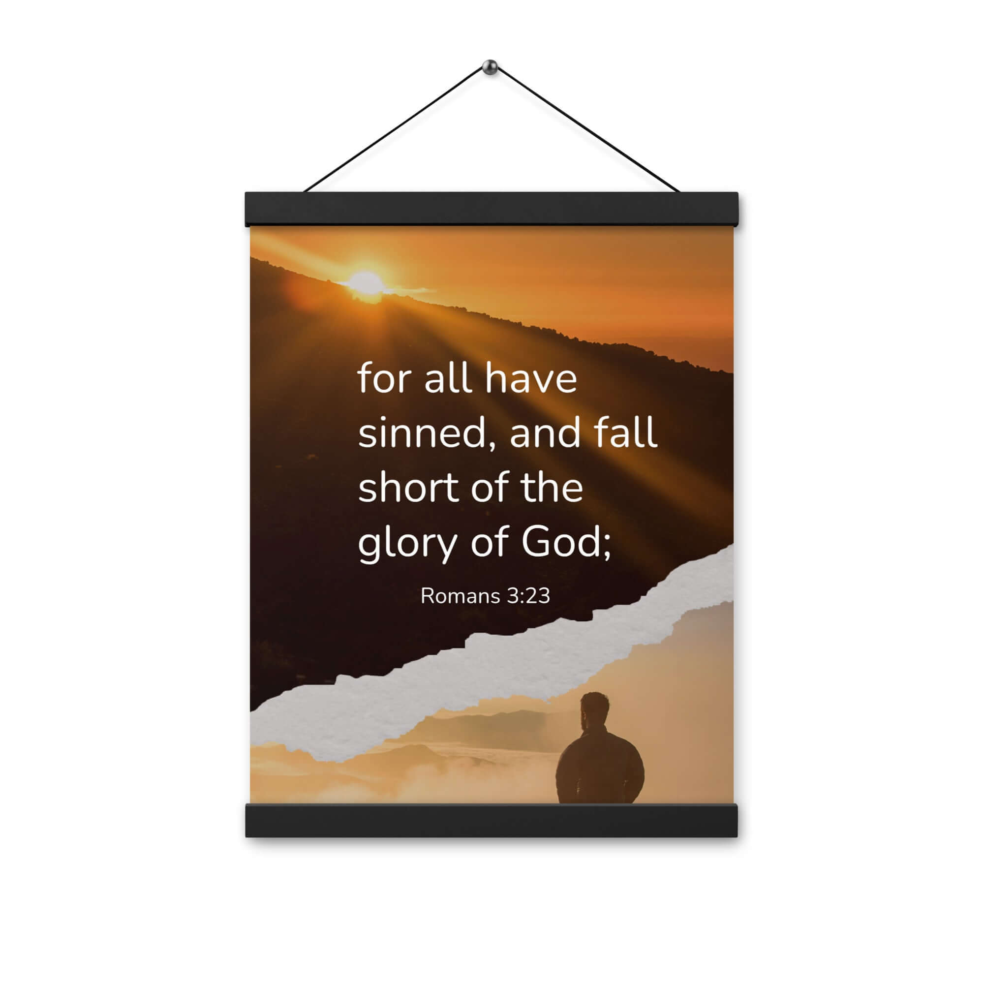 Romans 3:23 Bible Verse, of God Enhanced Matte Paper Poster With Hanger Wall Art