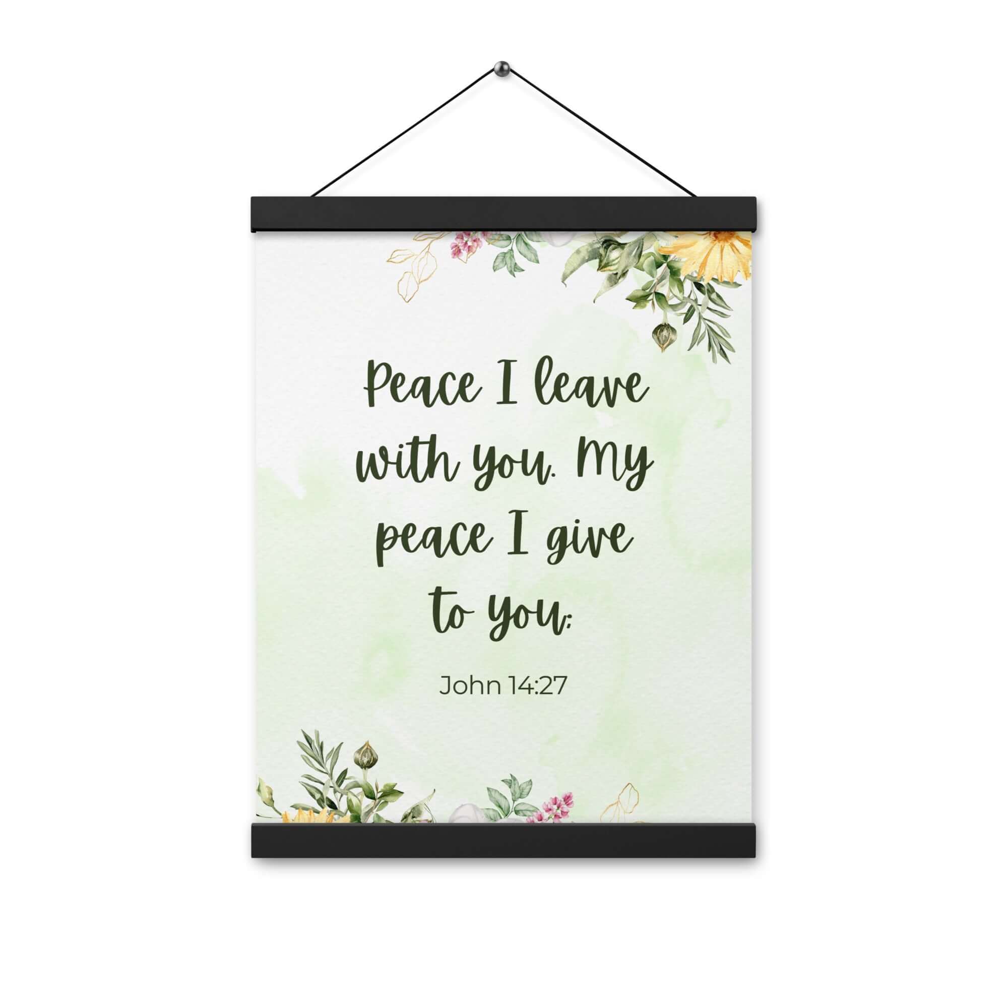 John 14:27 Bible Verse, My peace Enhanced Matte Paper Poster With Hanger Wall Art