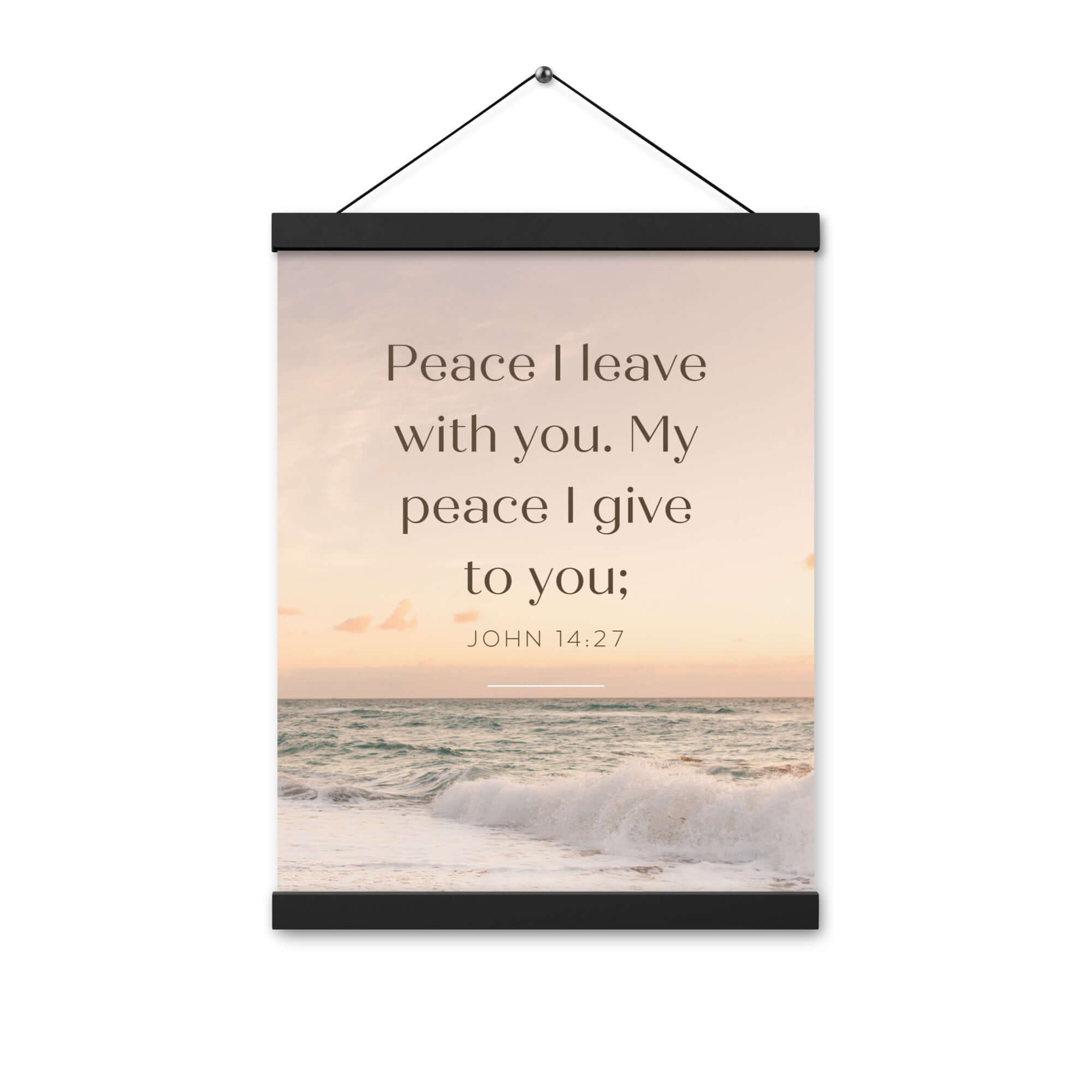 John 14:27 Bible Verse, not as the Enhanced Matte Paper Poster With Hanger Wall Art