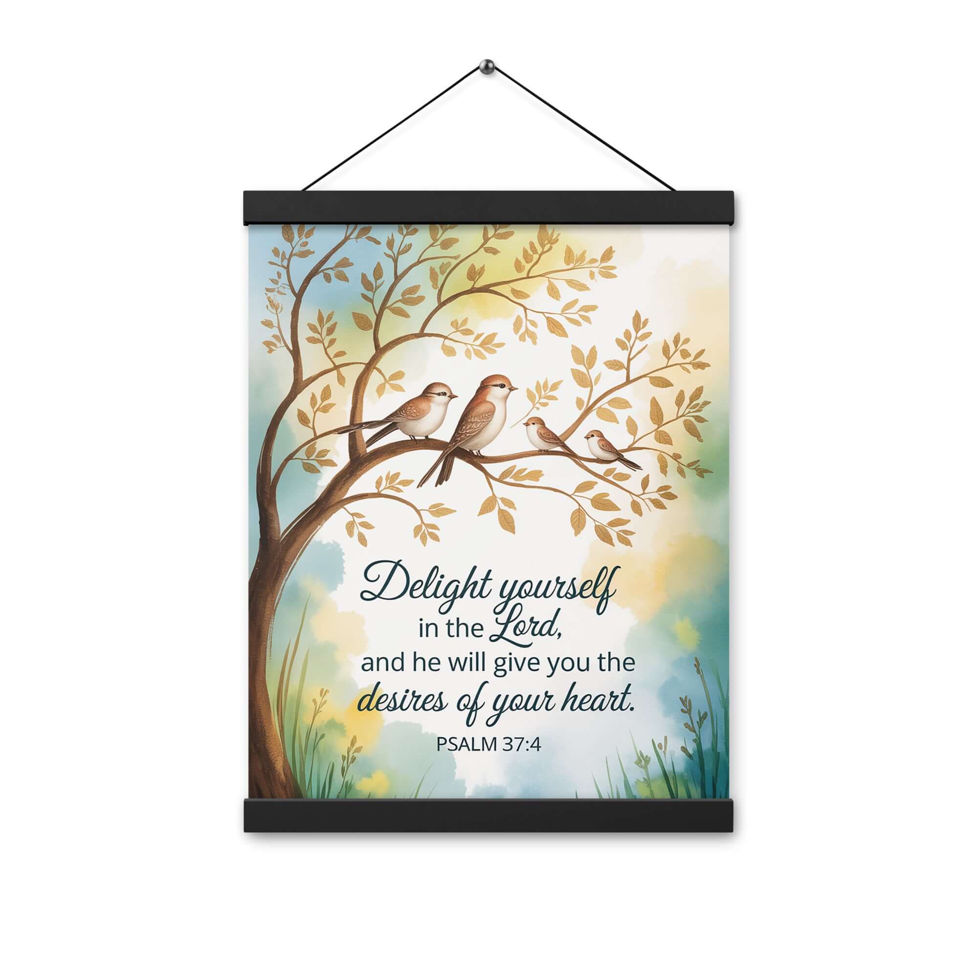 Psalm 37:4 Bible Verse, Yourself Enhanced Matte Paper Poster With Hanger