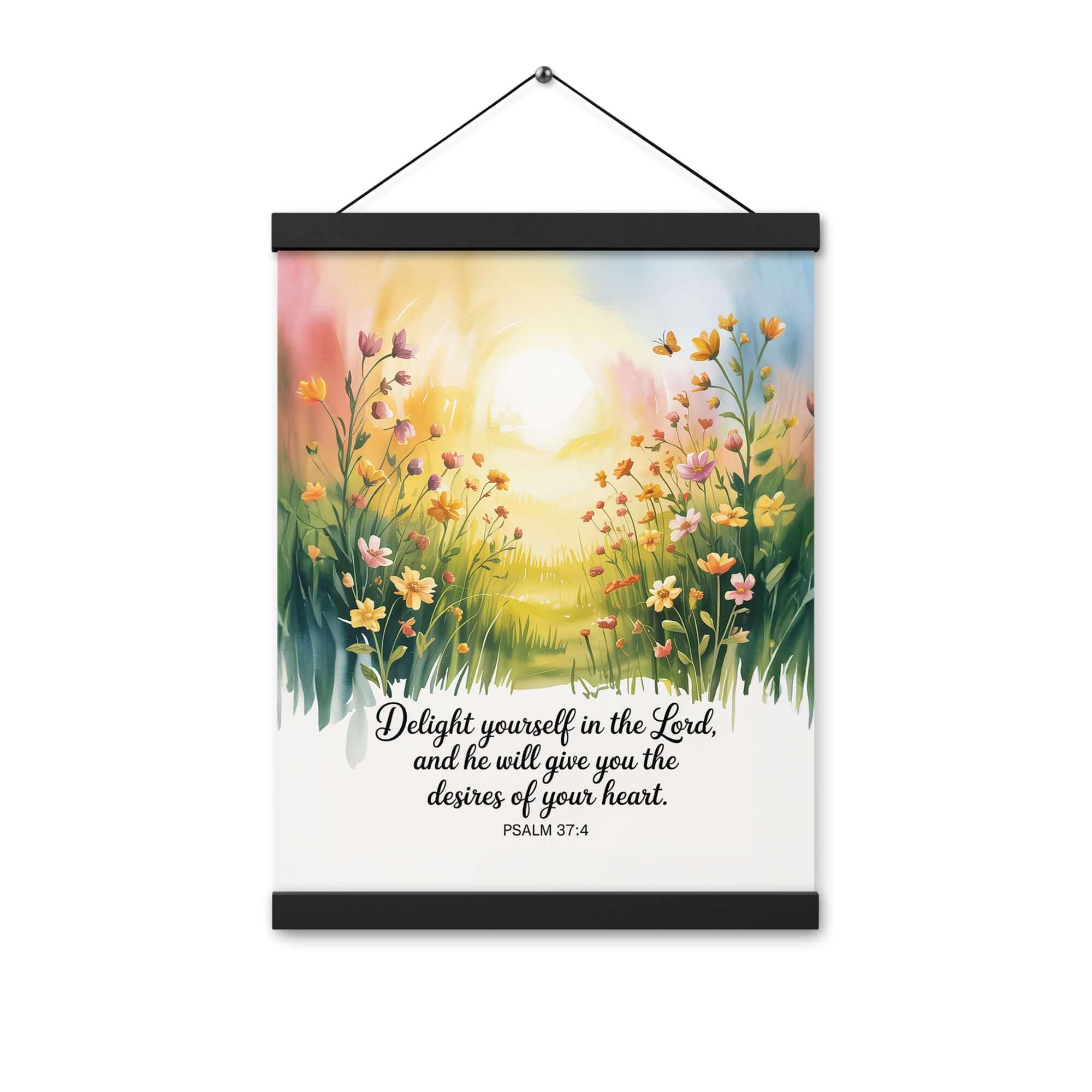 Psalm 37:4 Bible Verse, will give Enhanced Matte Paper Poster With Hanger
